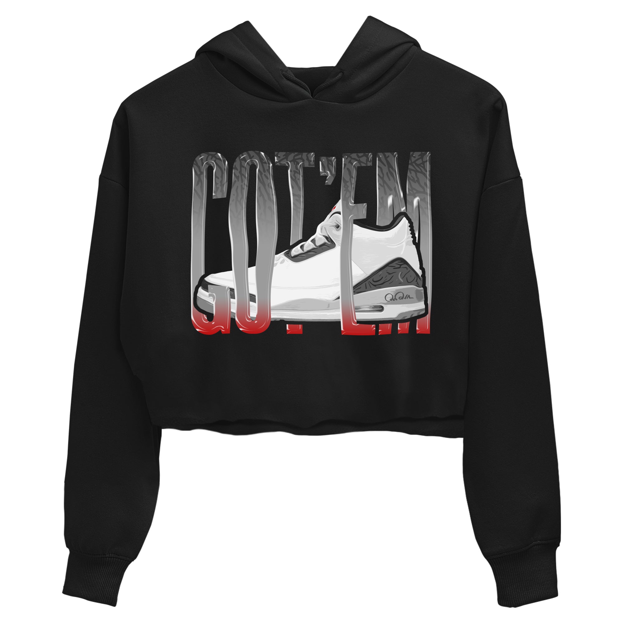 Wiggling Gotem snkmatch Women's Top - Air Jordan 3 Cement Grey