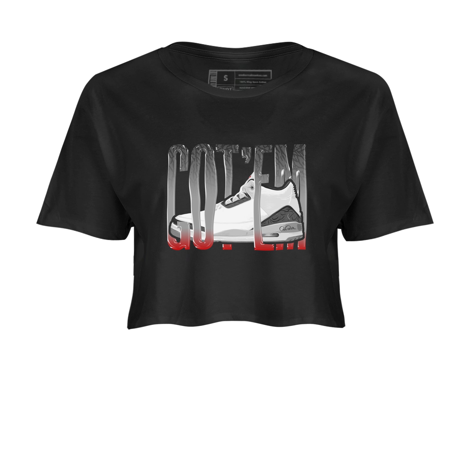 Wiggling Gotem snkmatch Women's Top - Air Jordan 3 Cement Grey