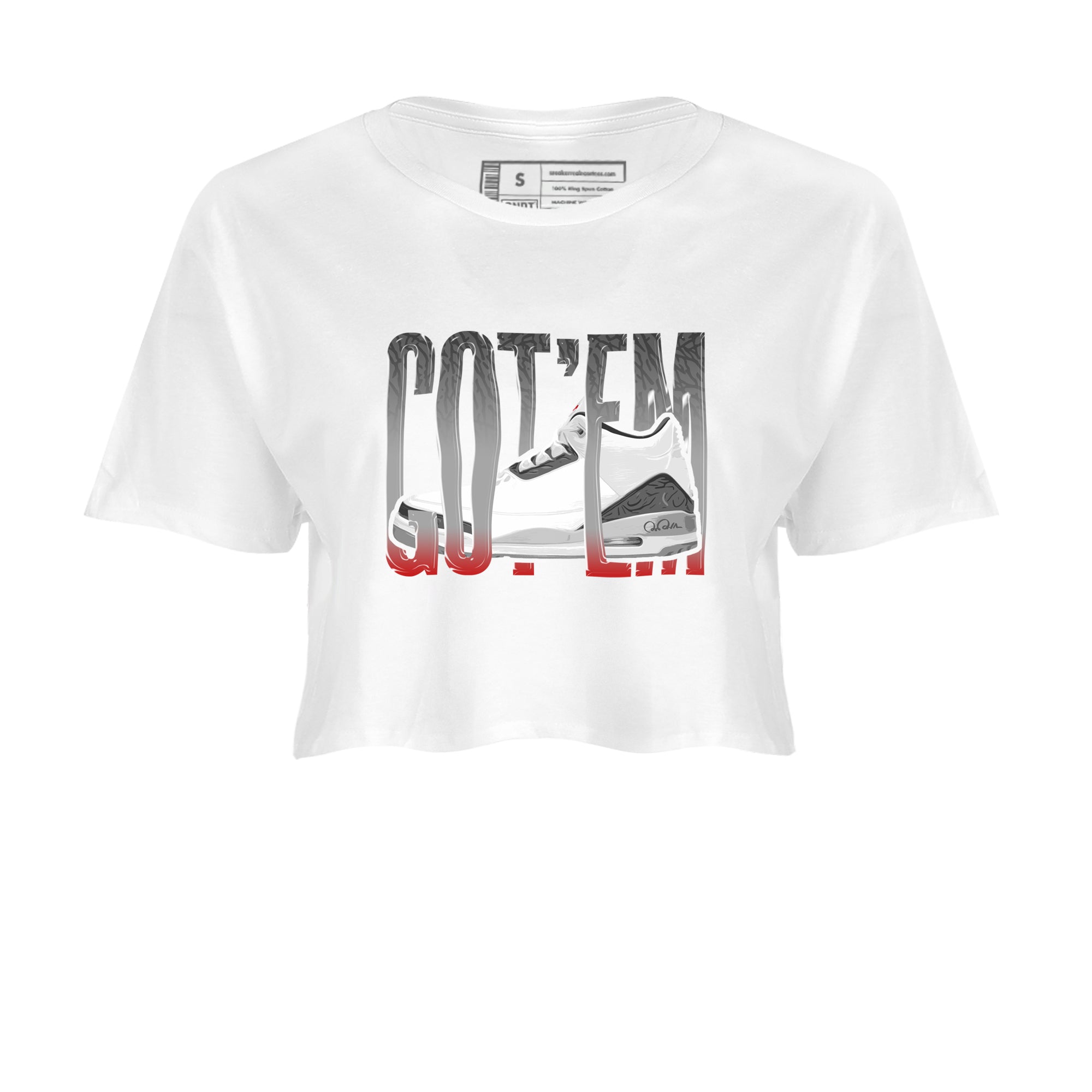 Wiggling Gotem snkmatch Women's Top - Air Jordan 3 Cement Grey