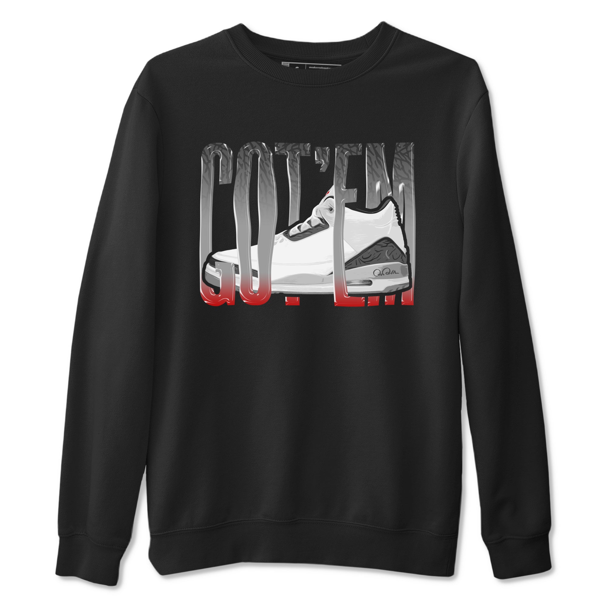 Wiggling Gotem snkmatch Tees - Air Jordan 3 Cement Grey