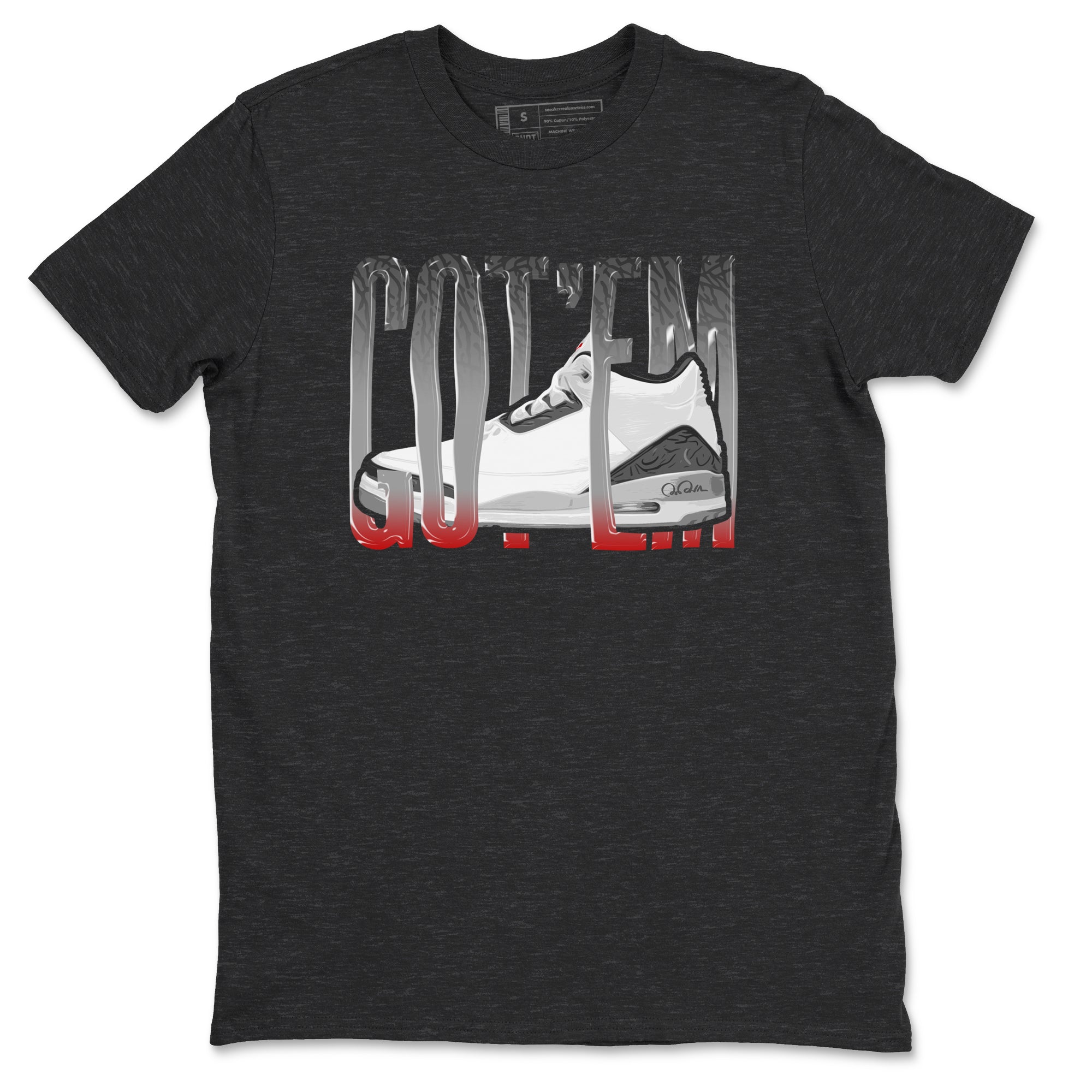 Wiggling Gotem snkmatch Tees - Air Jordan 3 Cement Grey