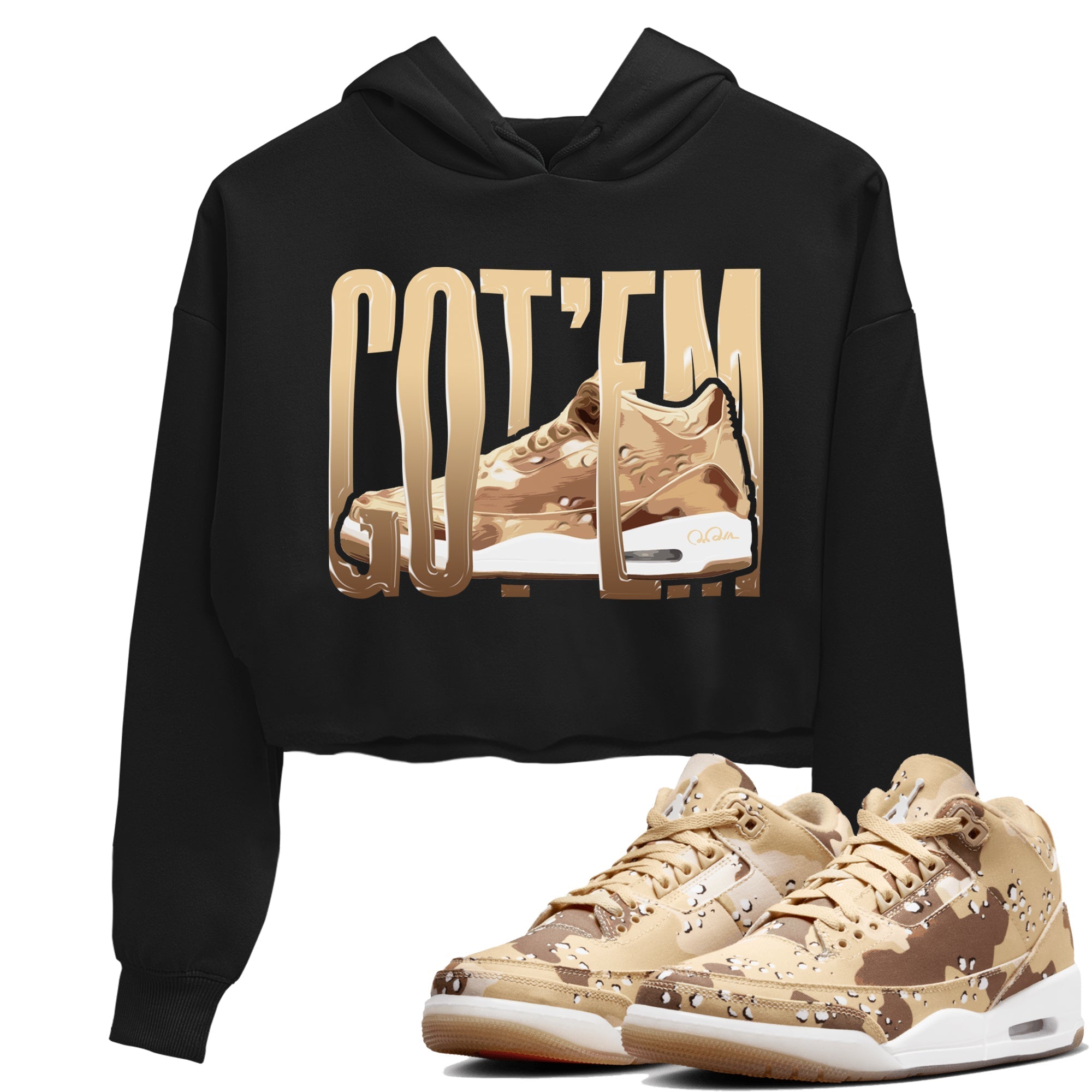 Wiggling Gotem snkmatch Women's Top - Air Jordan 3 Desert Camo