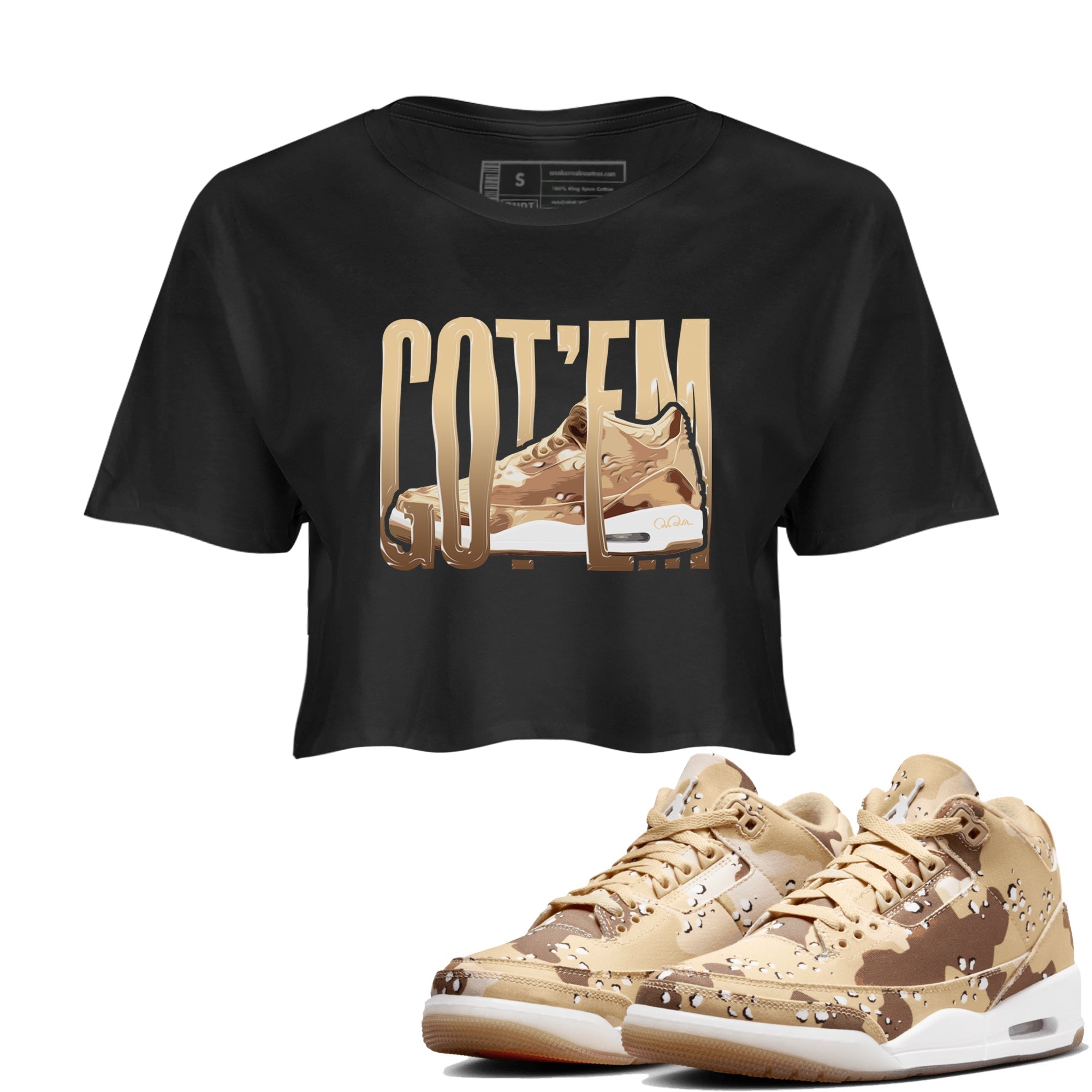 Wiggling Gotem snkmatch Women's Top - Air Jordan 3 Desert Camo