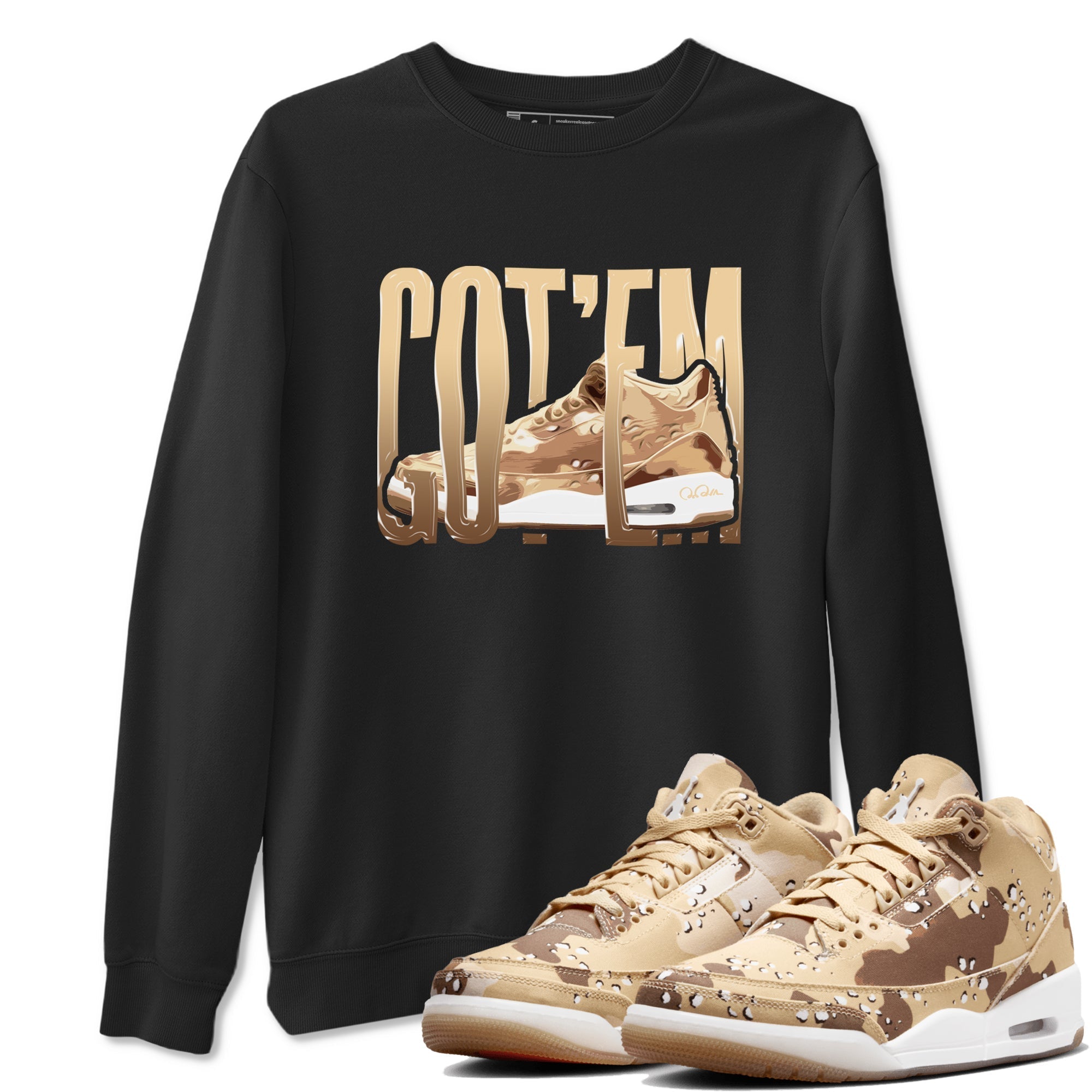 Wiggling Gotem snkmatch Tees - Air Jordan 3 Desert Camo