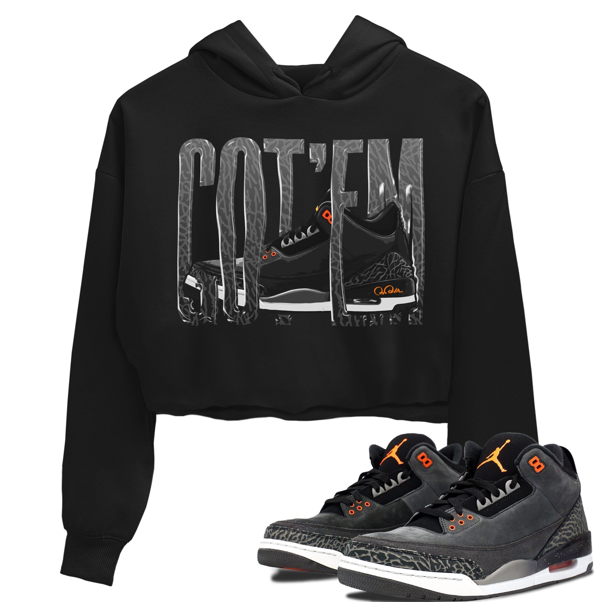 Wiggling Gotem snkmatch Women's Top - Air Jordan 3 Fear