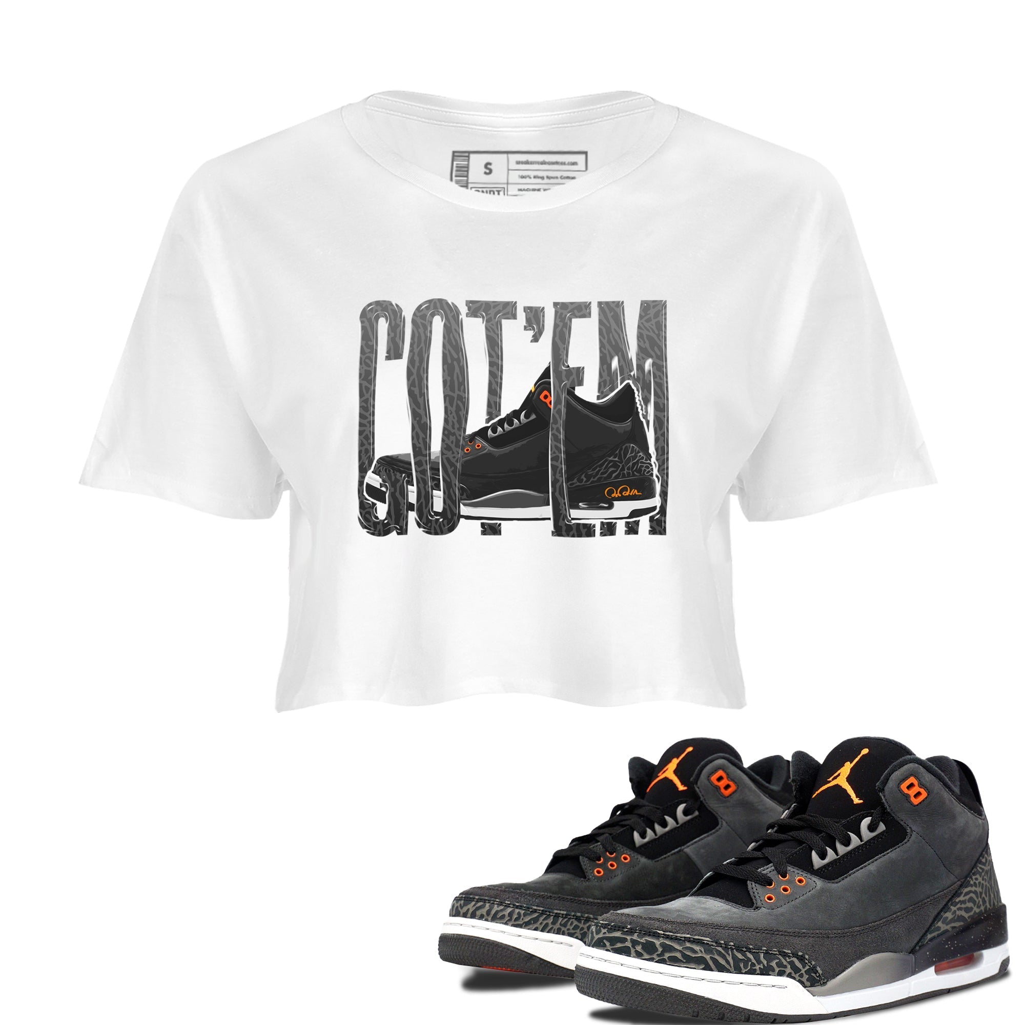 Wiggling Gotem snkmatch Women's Top - Air Jordan 3 Fear