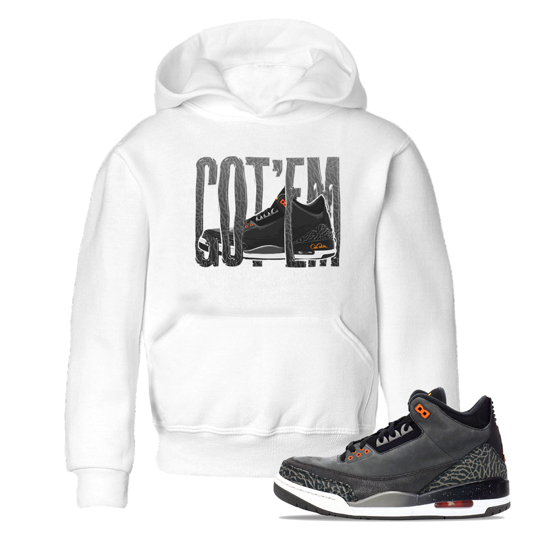 Wiggling Gotem snkmatch Tee Kids - Air Jordan 3 Fear