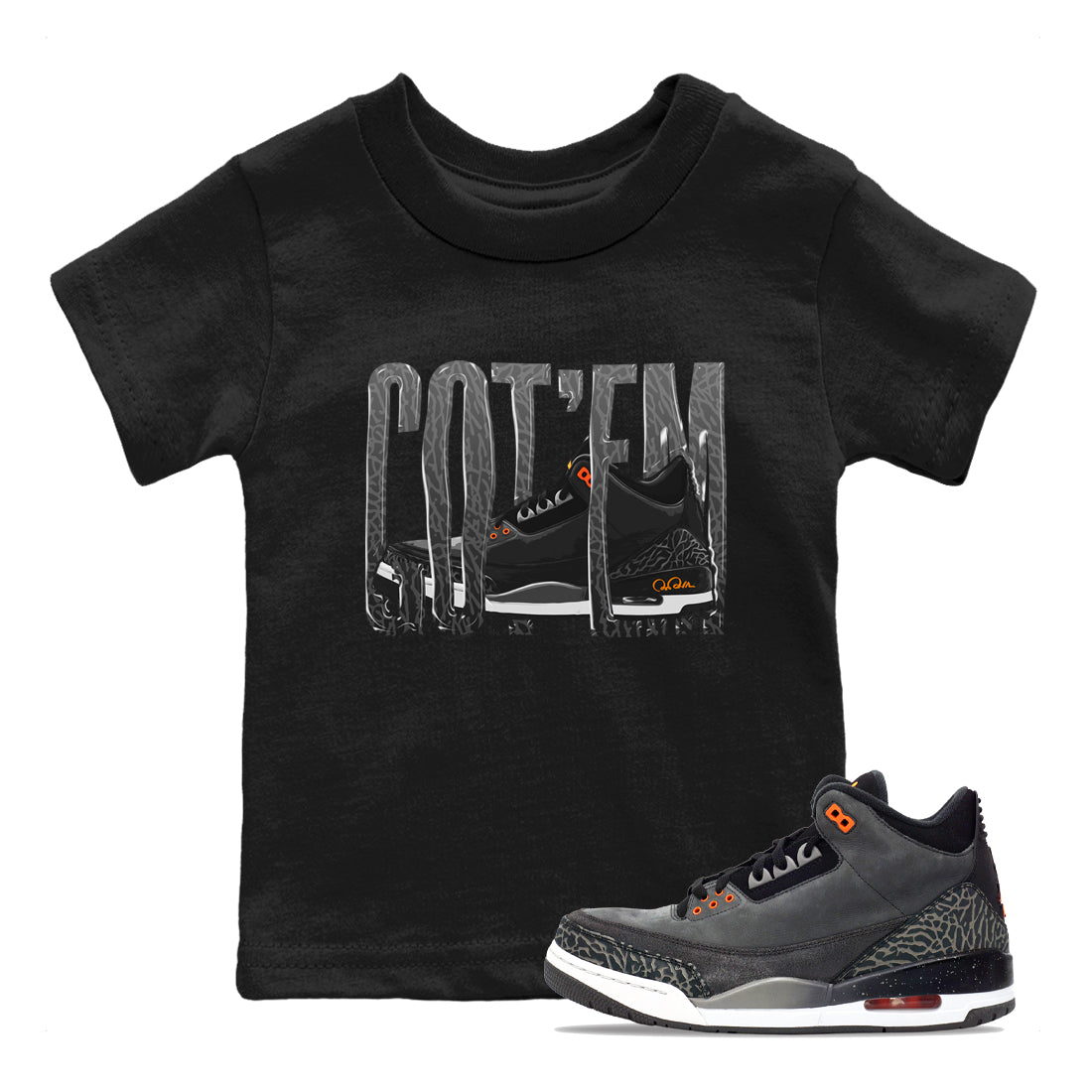 Wiggling Gotem snkmatch Tee Kids - Air Jordan 3 Fear
