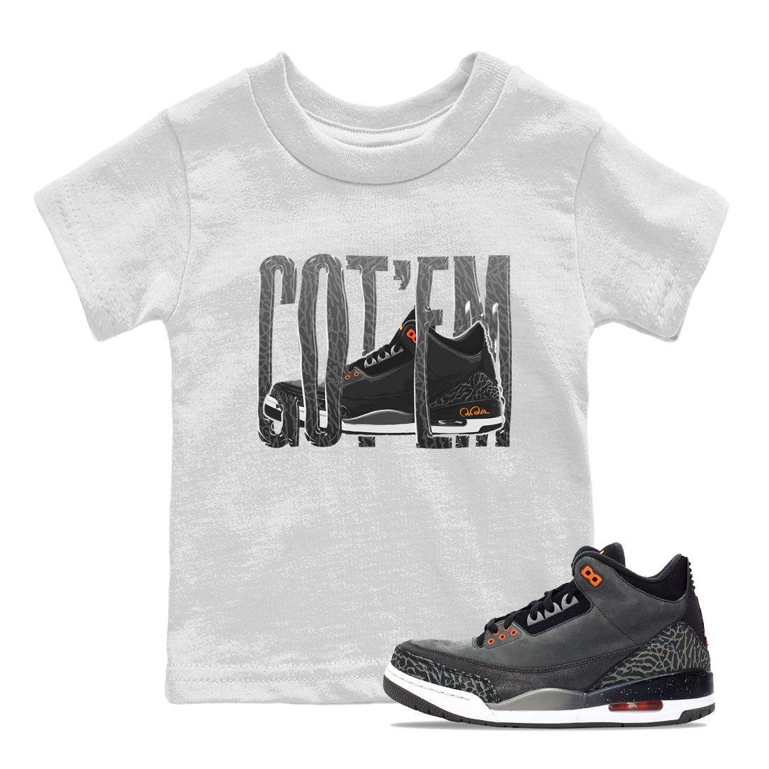 Wiggling Gotem snkmatch Tee Kids - Air Jordan 3 Fear