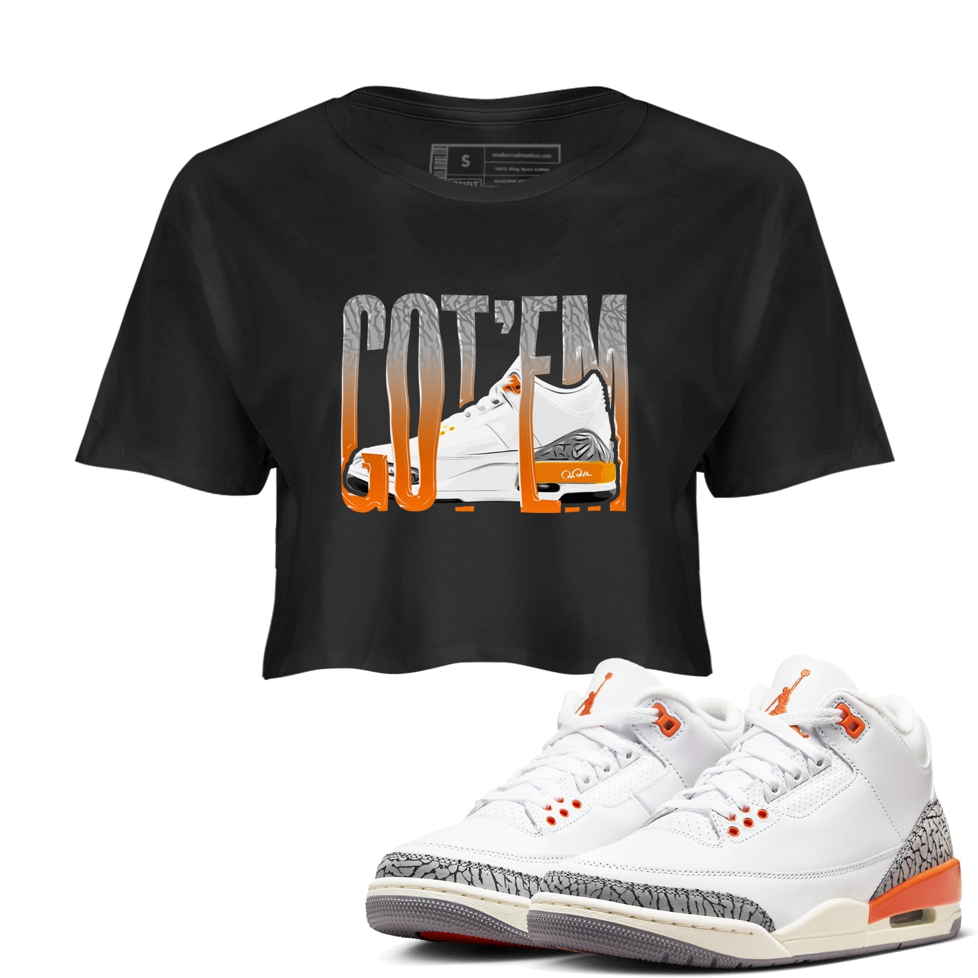 Wiggling Gotem snkmatch Women's Top - Air Jordan 3 Georgia Peach