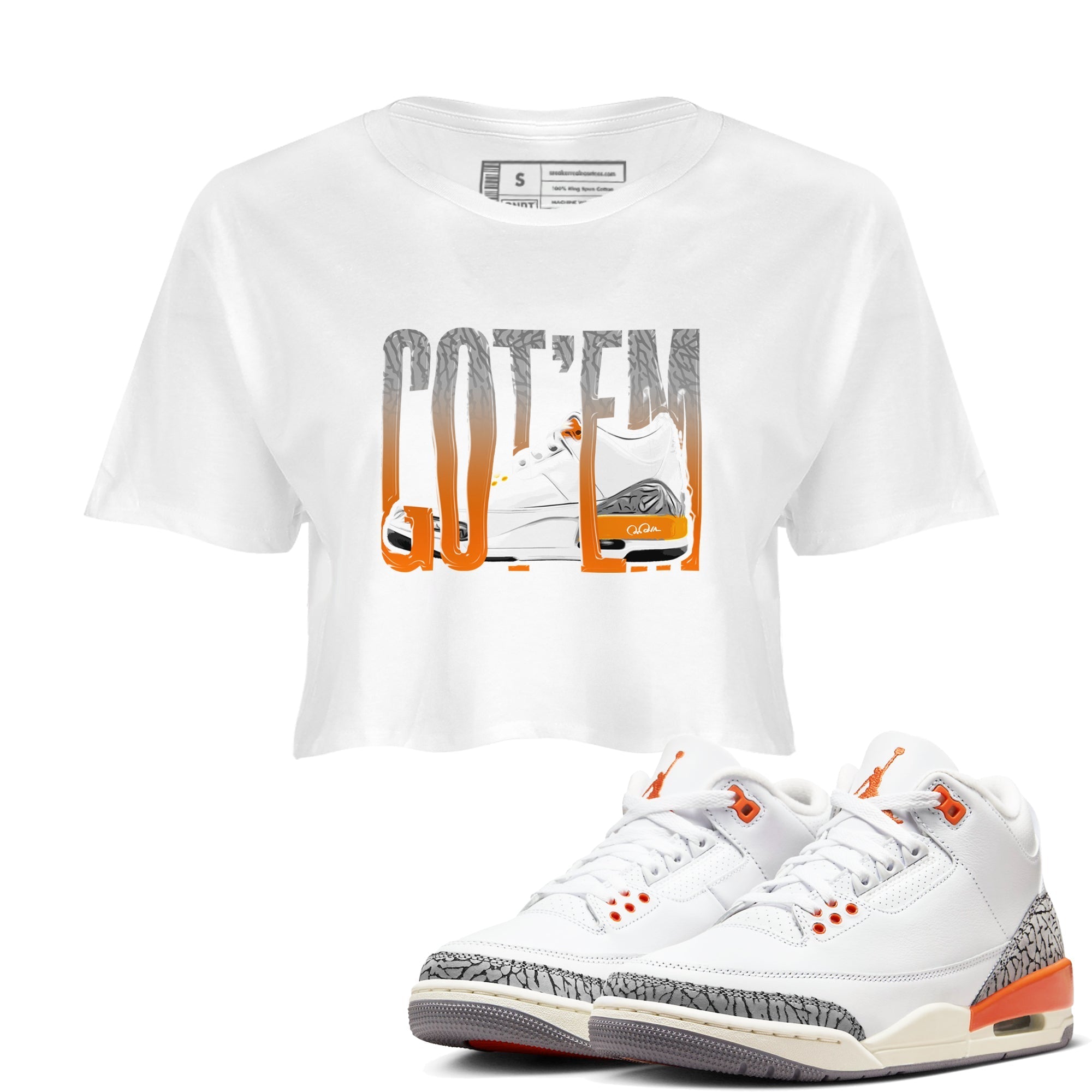Wiggling Gotem snkmatch Women's Top - Air Jordan 3 Georgia Peach