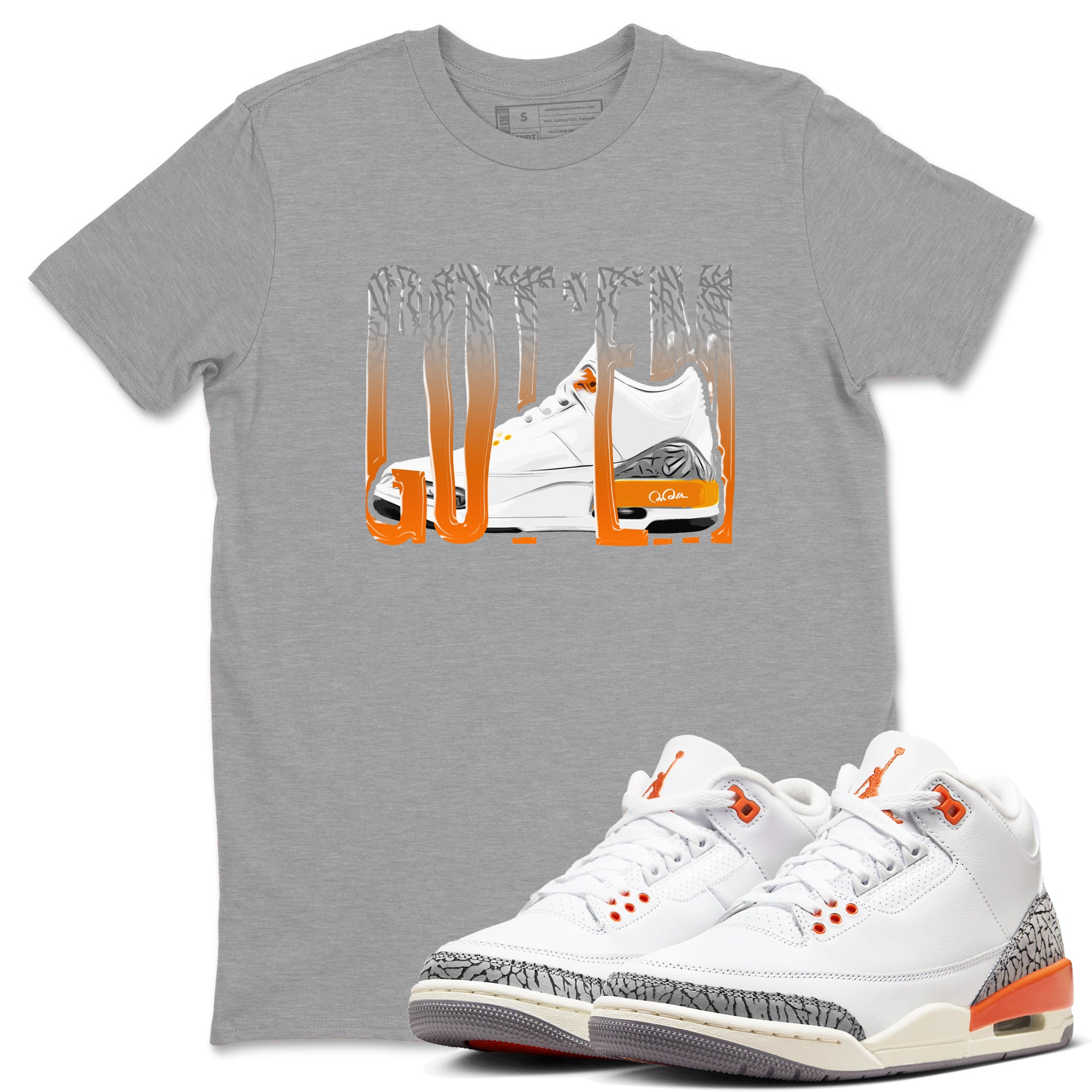 Wiggling Gotem snkmatch Tees - Air Jordan 3 Georgia Peach
