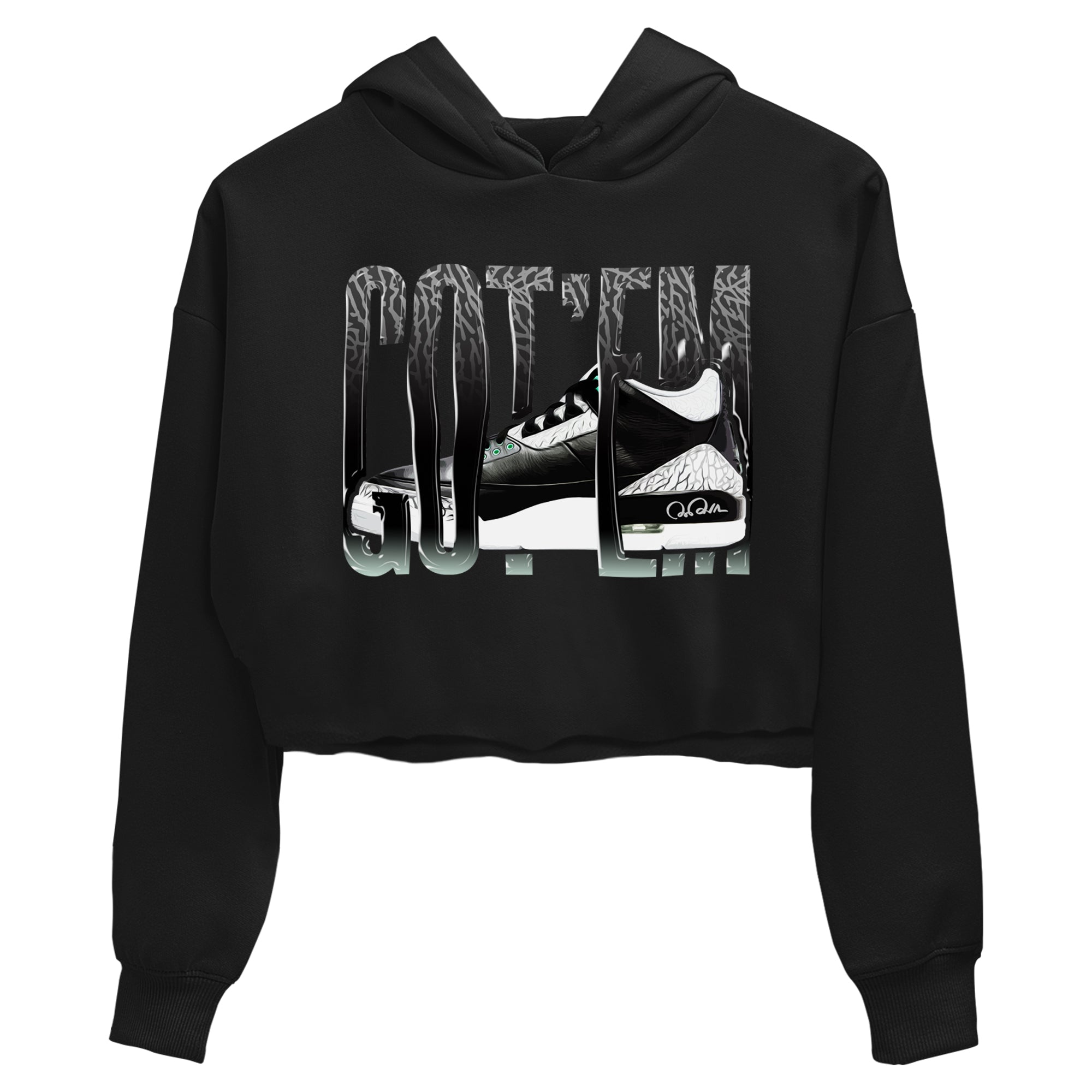 Wiggling Gotem snkmatch Women's Top - Air Jordan 3 Green Glow