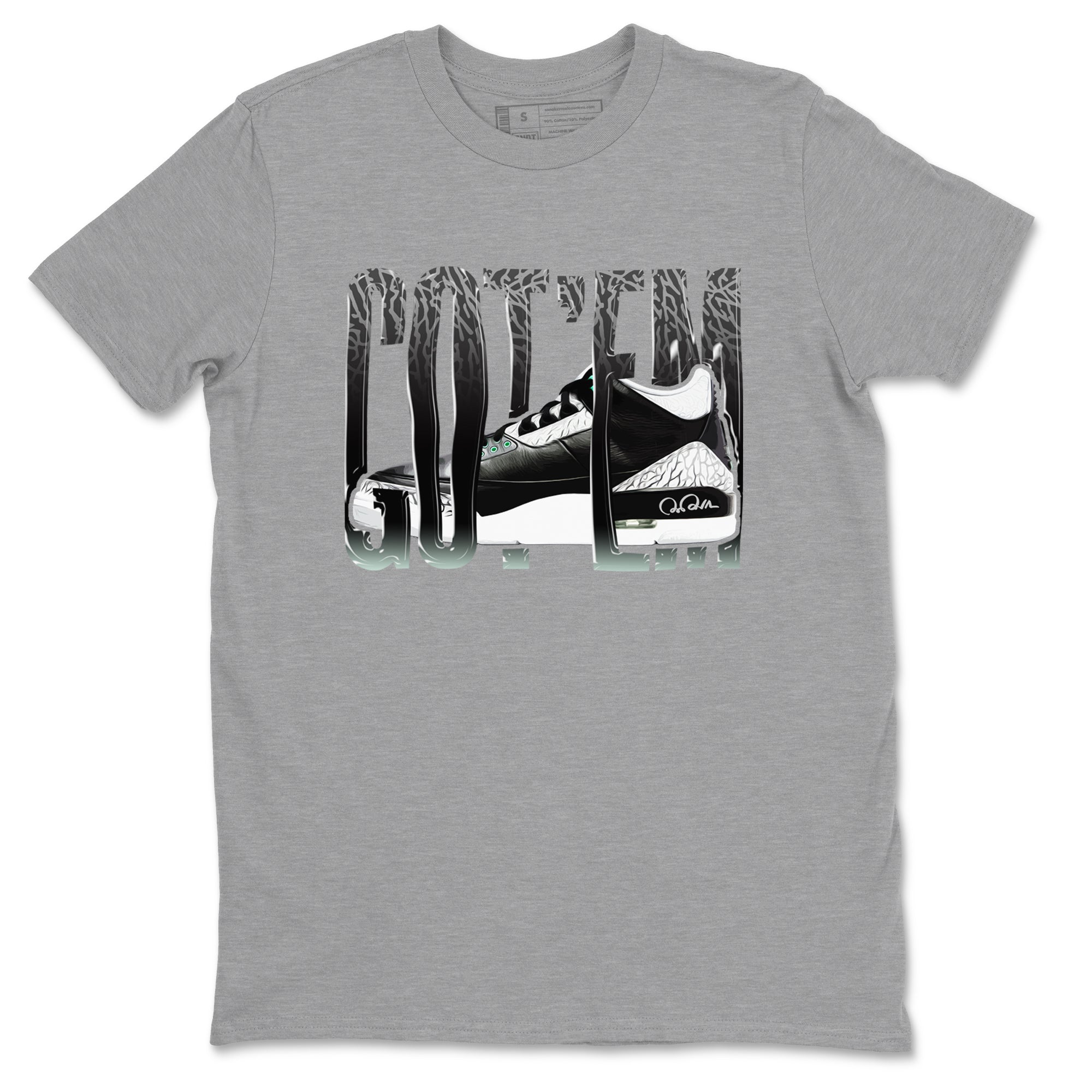 Wiggling Gotem snkmatch Tees - Air Jordan 3 Green Glow