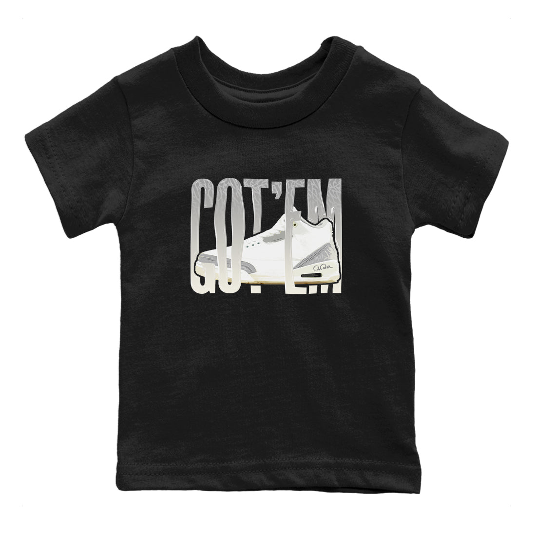 Wiggling Gotem snkmatch Tees Kids - Air Jordan 3 Ivory