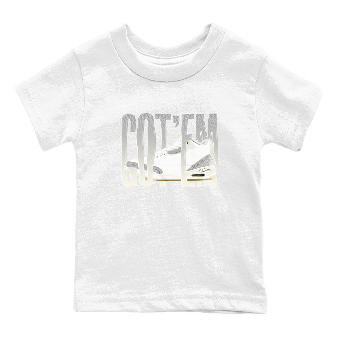 Wiggling Gotem snkmatch Tees Kids - Air Jordan 3 Ivory