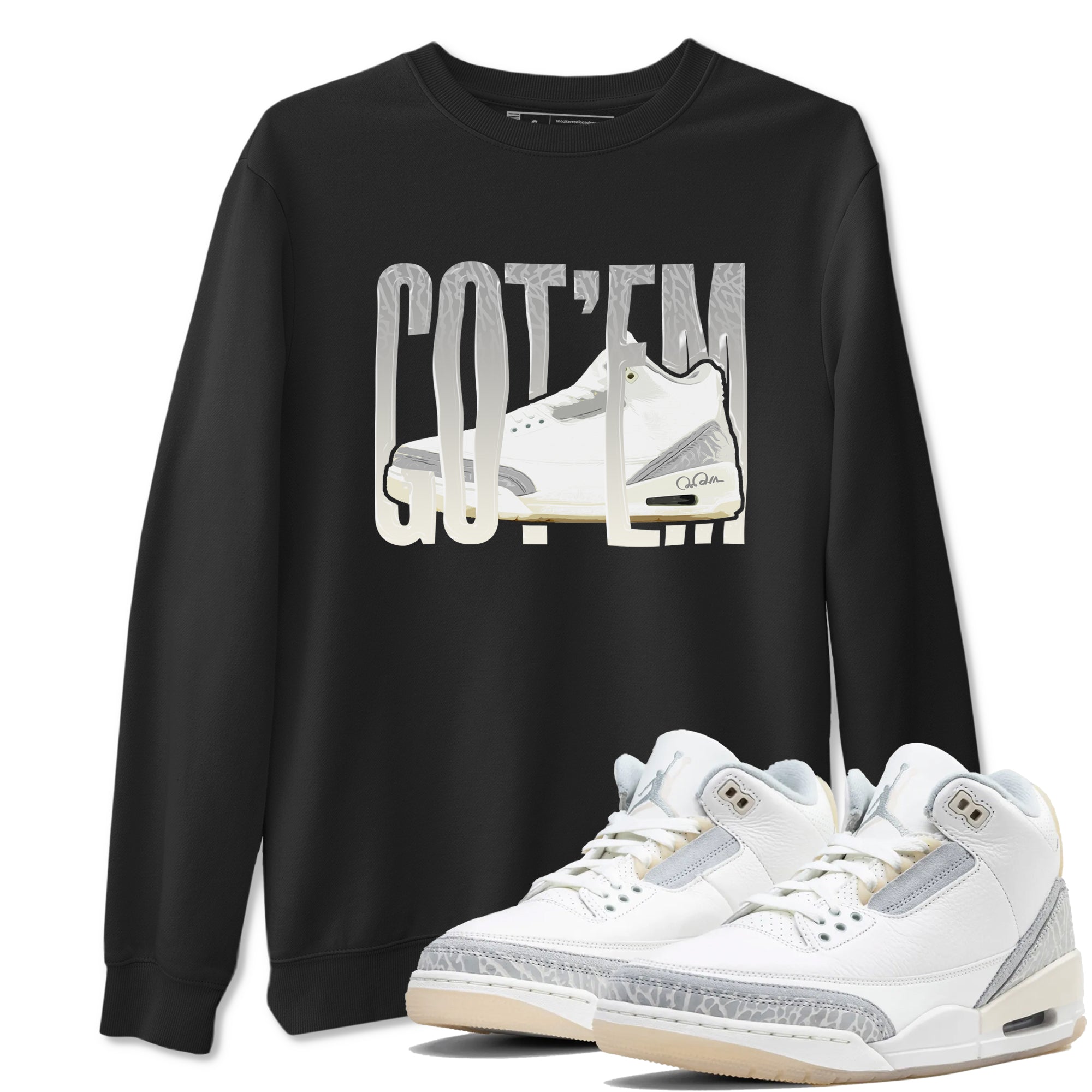 Wiggling Gotem snkmatch Tees - Air Jordan 3 Ivory