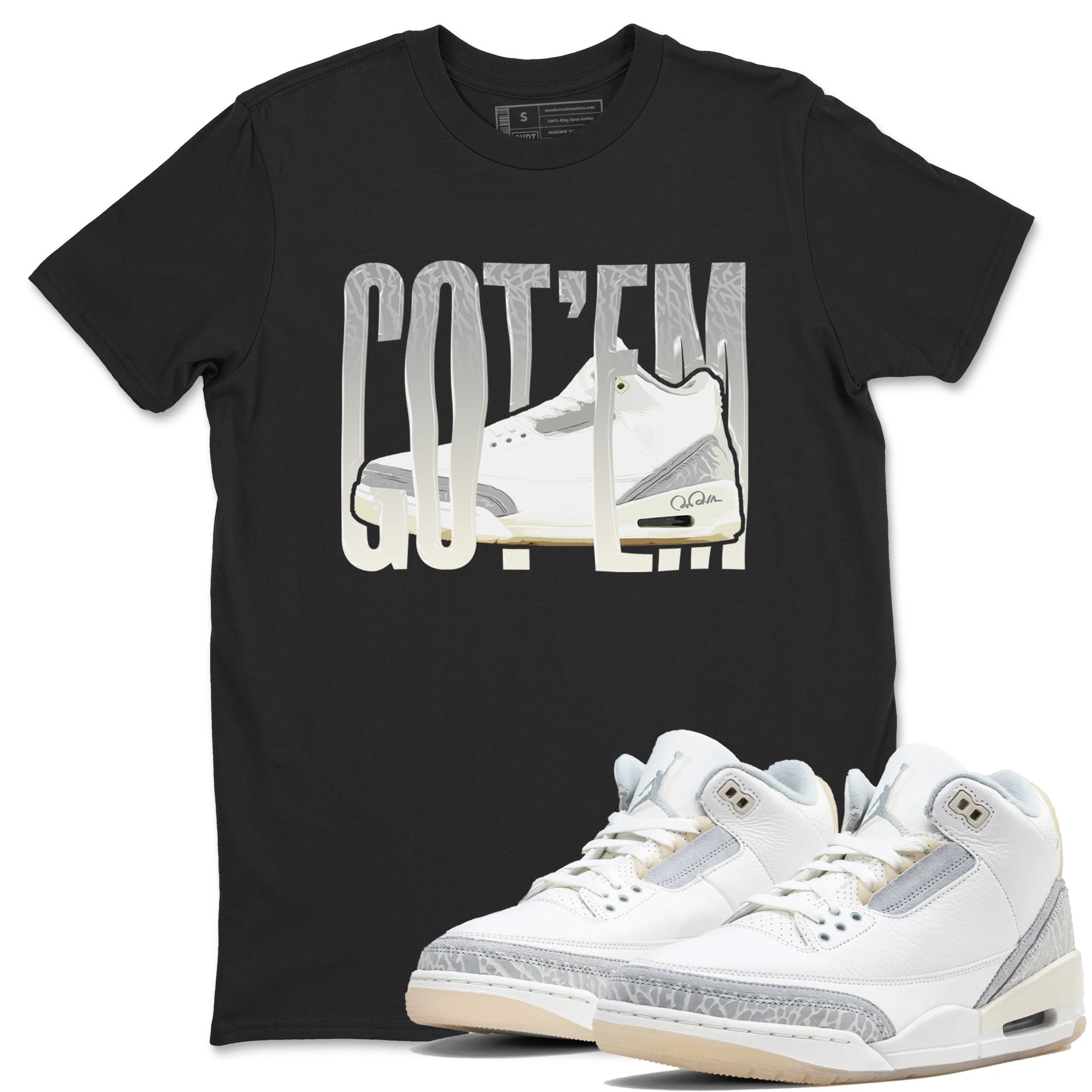 Wiggling Gotem snkmatch Tees - Air Jordan 3 Ivory
