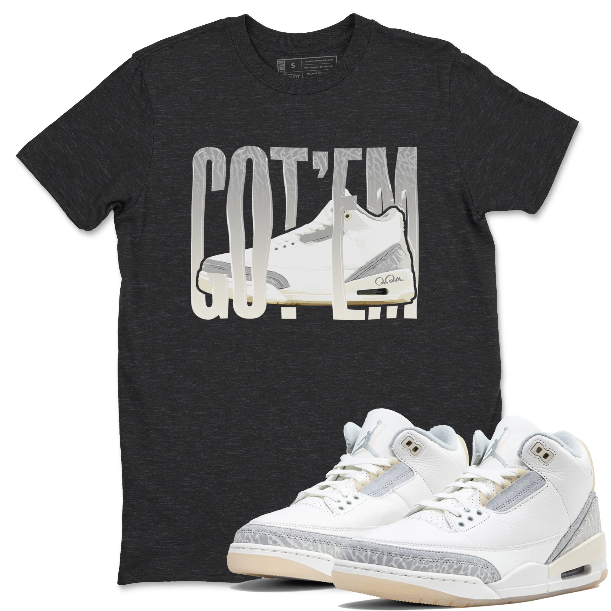 Wiggling Gotem snkmatch Tees - Air Jordan 3 Ivory