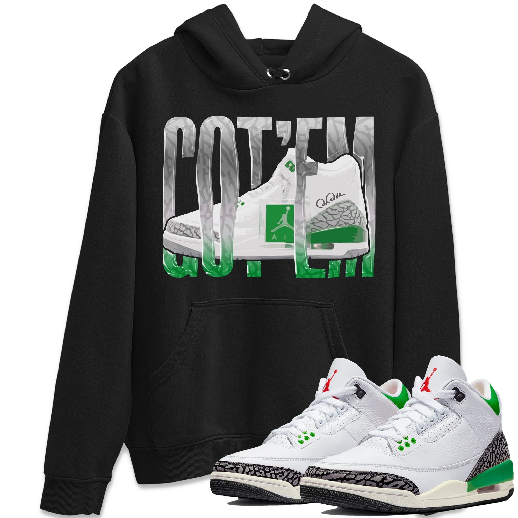 Wiggling Gotem Unisex Tops - Air Jordan 3 Lucky Green