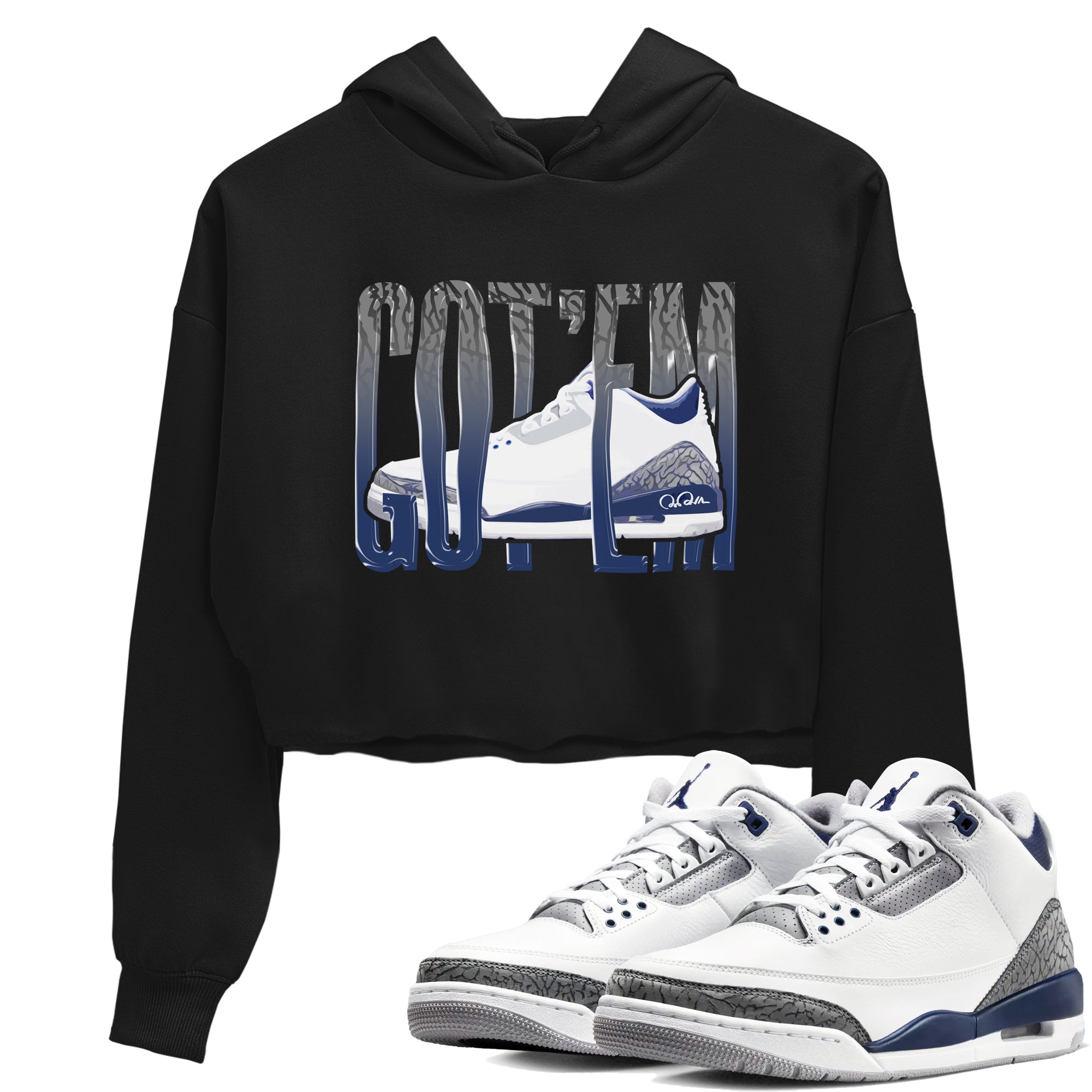 Wiggling Gotem snkmatch Women's Top - Air Jordan 3 Midnight Navy 2023