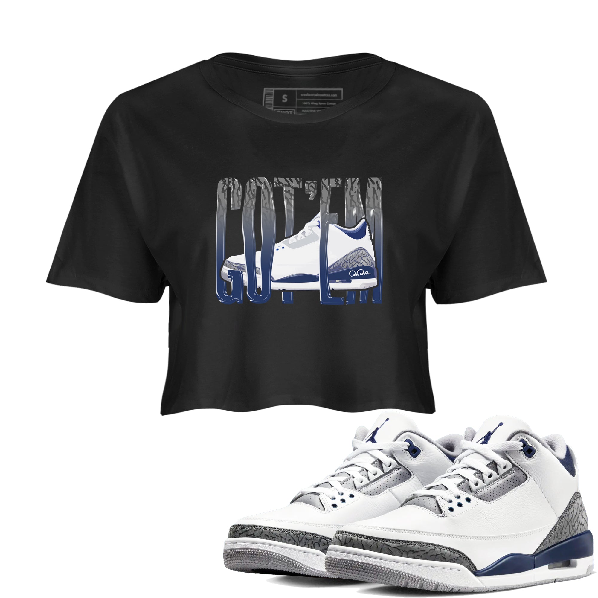 Wiggling Gotem snkmatch Women's Top - Air Jordan 3 Midnight Navy 2023