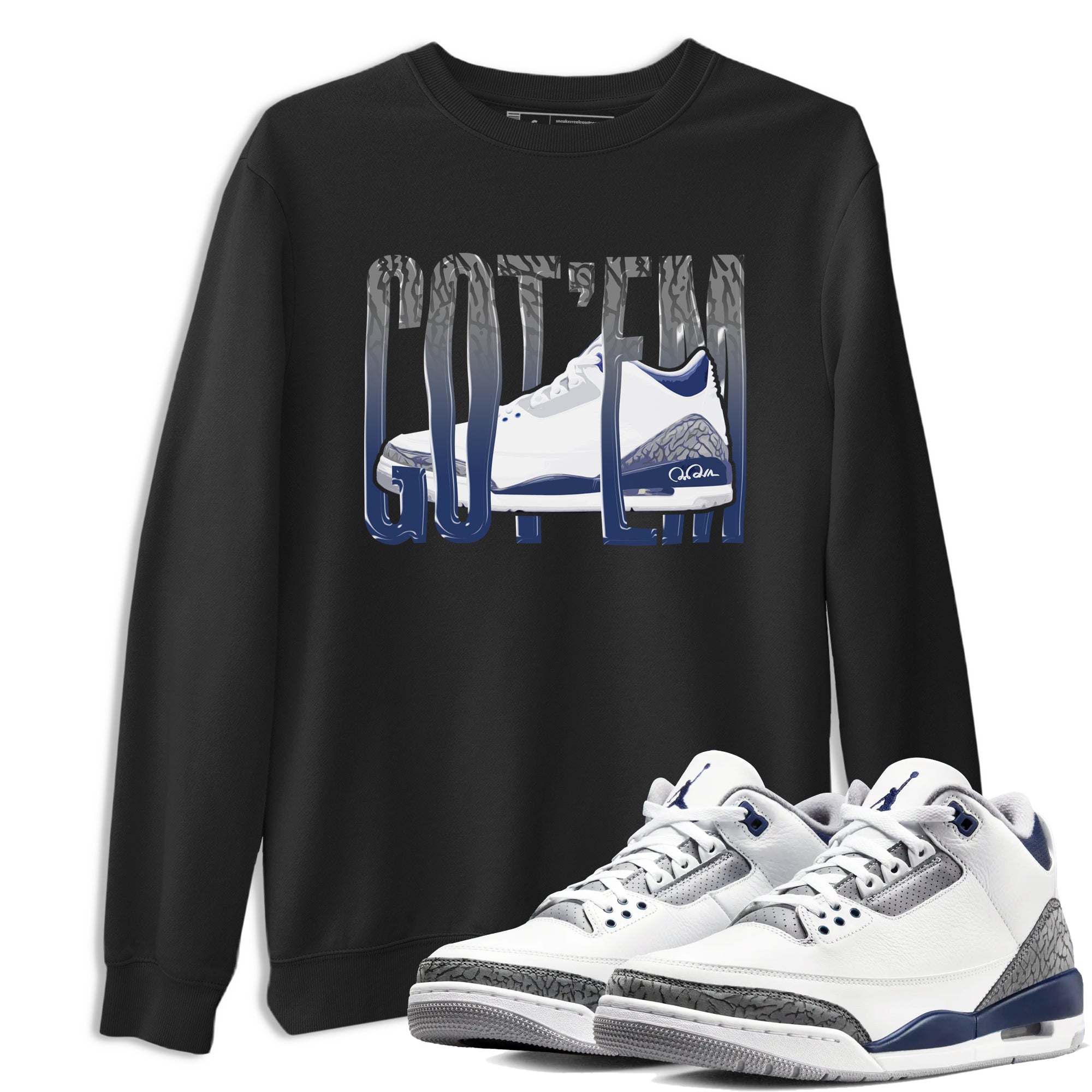 Wiggling Gotem snkmatch Tees - Air Jordan 3 Midnight Navy 2023