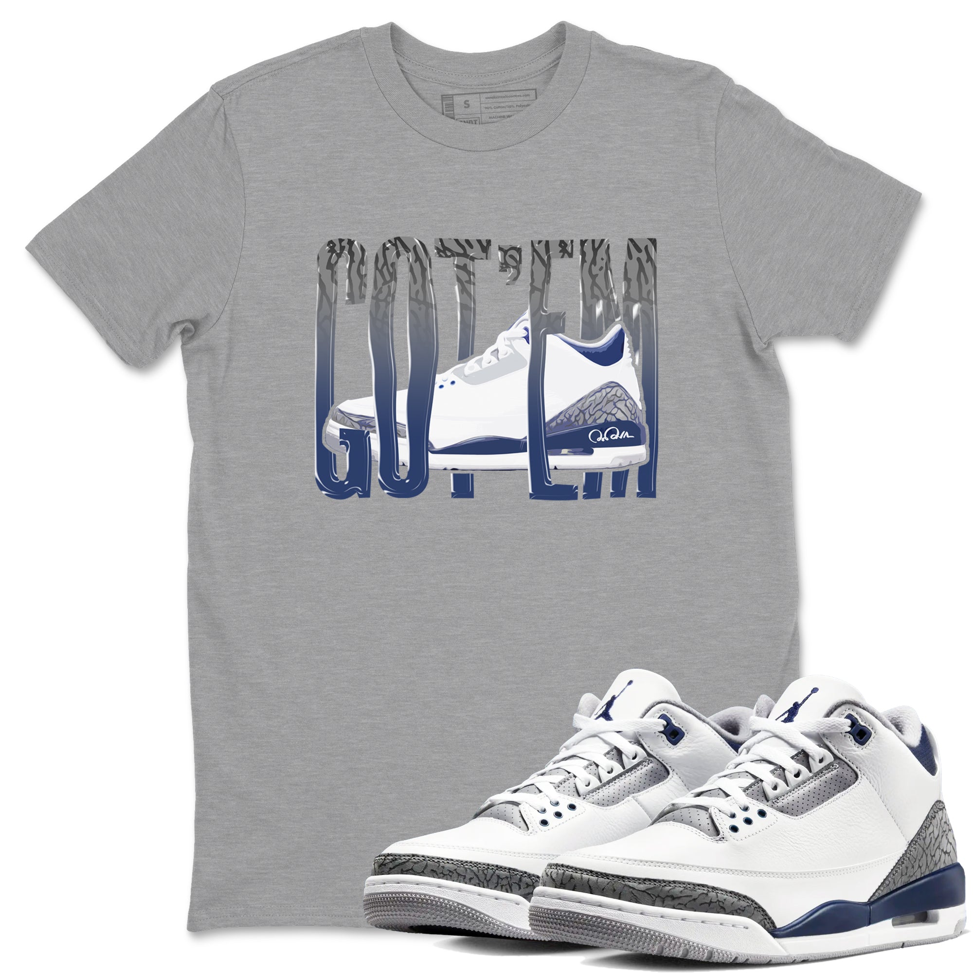 Wiggling Gotem snkmatch Tees - Air Jordan 3 Midnight Navy 2023
