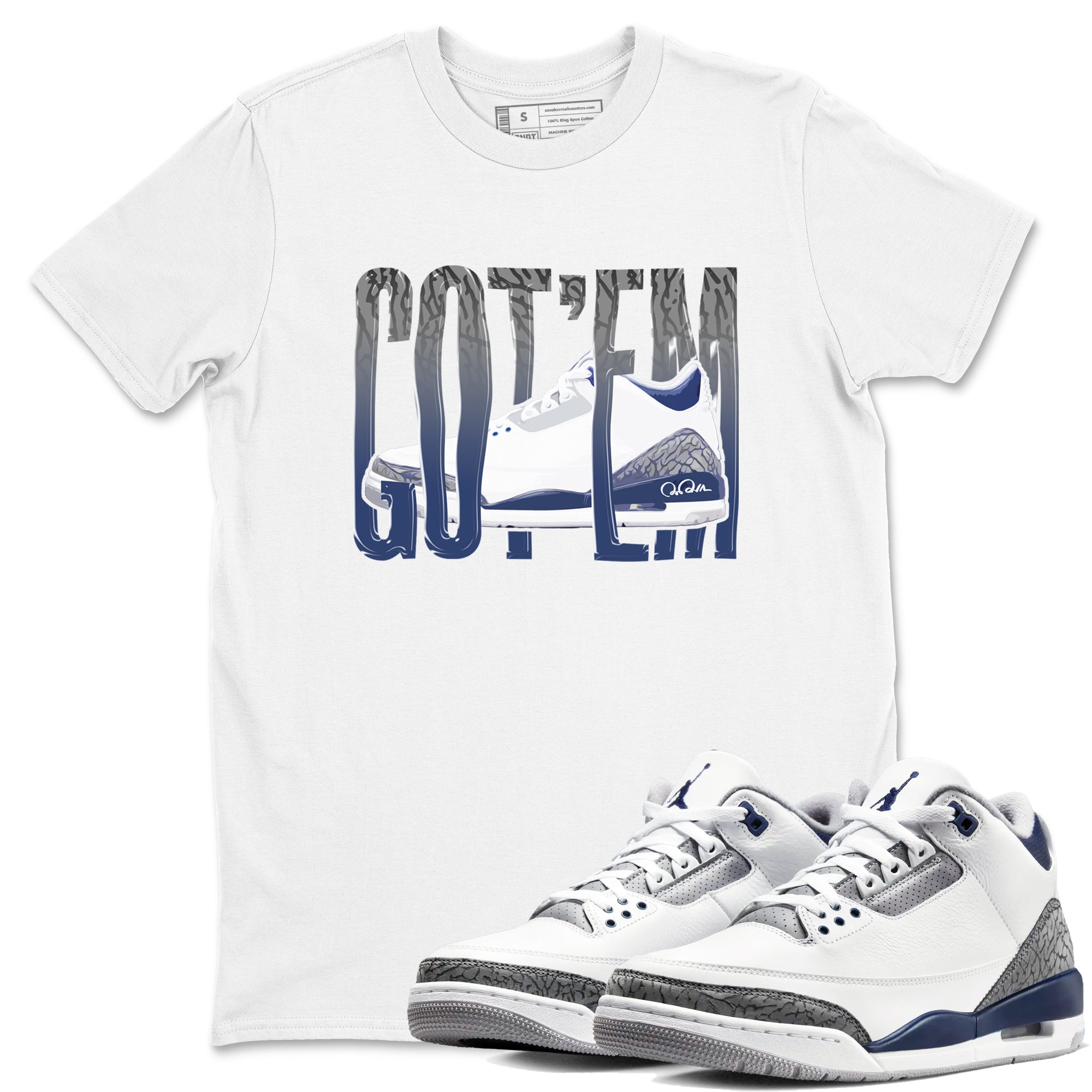 Wiggling Gotem snkmatch Tees - Air Jordan 3 Midnight Navy 2023