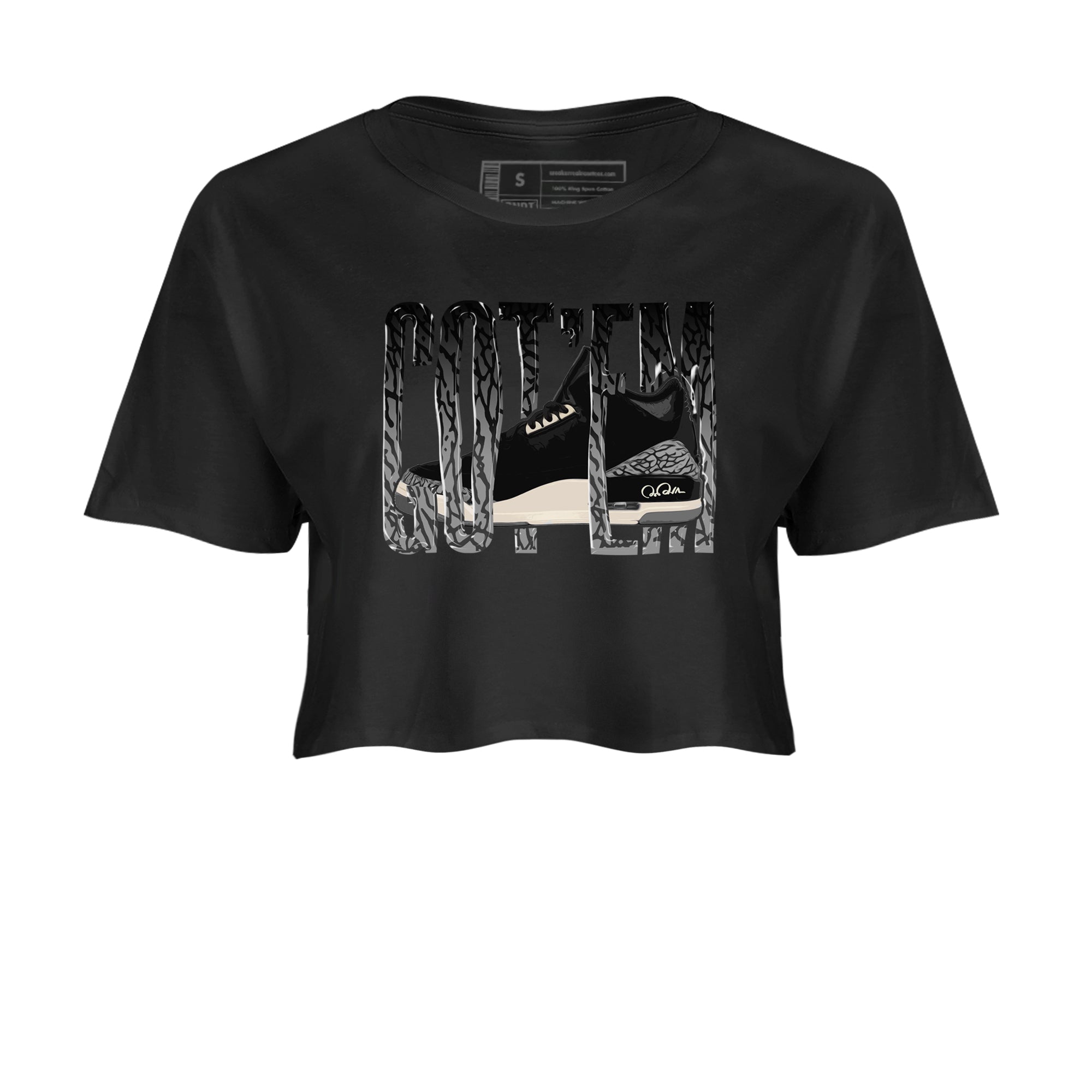 Wiggling Gotem snkmatch Women's Top - Air Jordan 3 Off Noir
