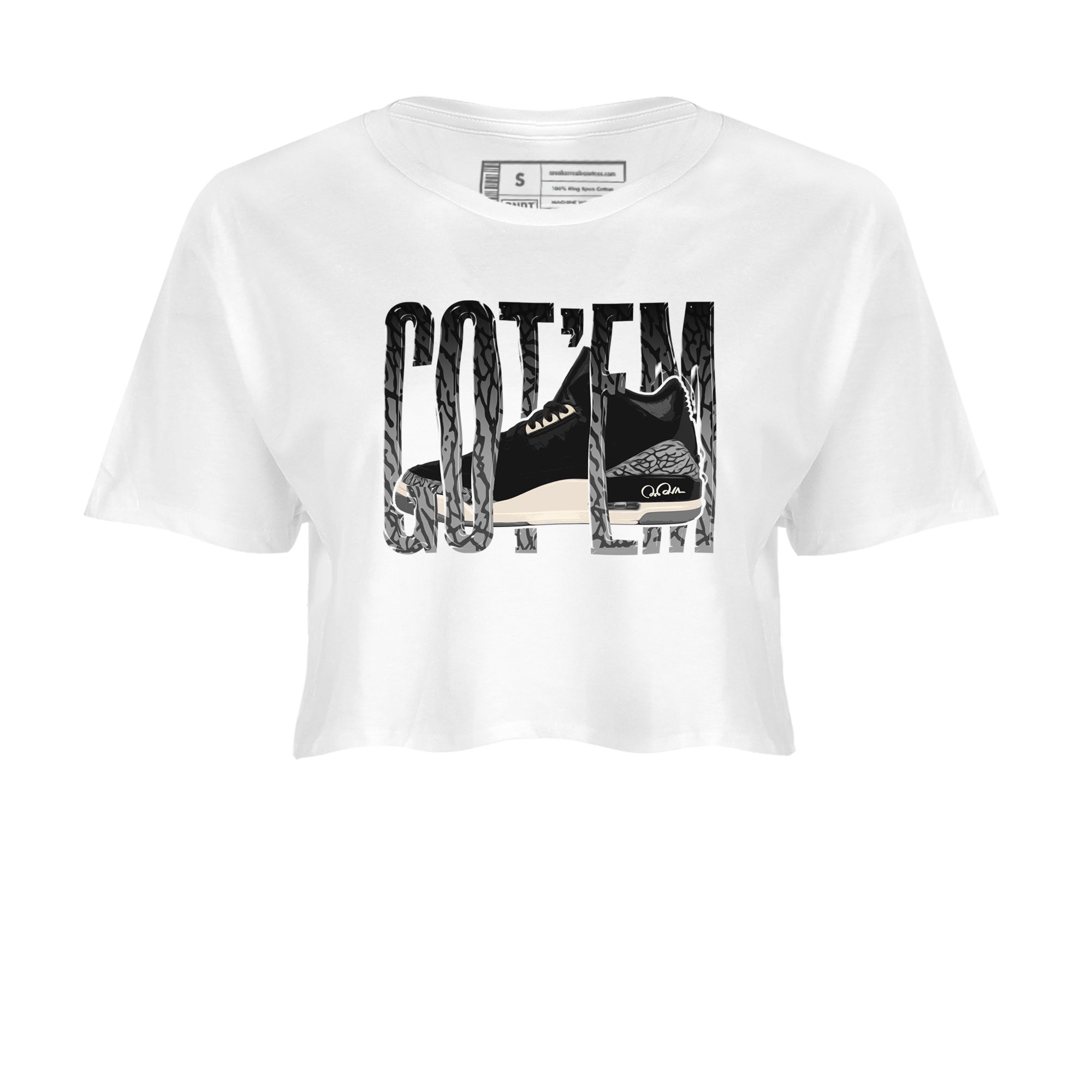 Wiggling Gotem snkmatch Women's Top - Air Jordan 3 Off Noir