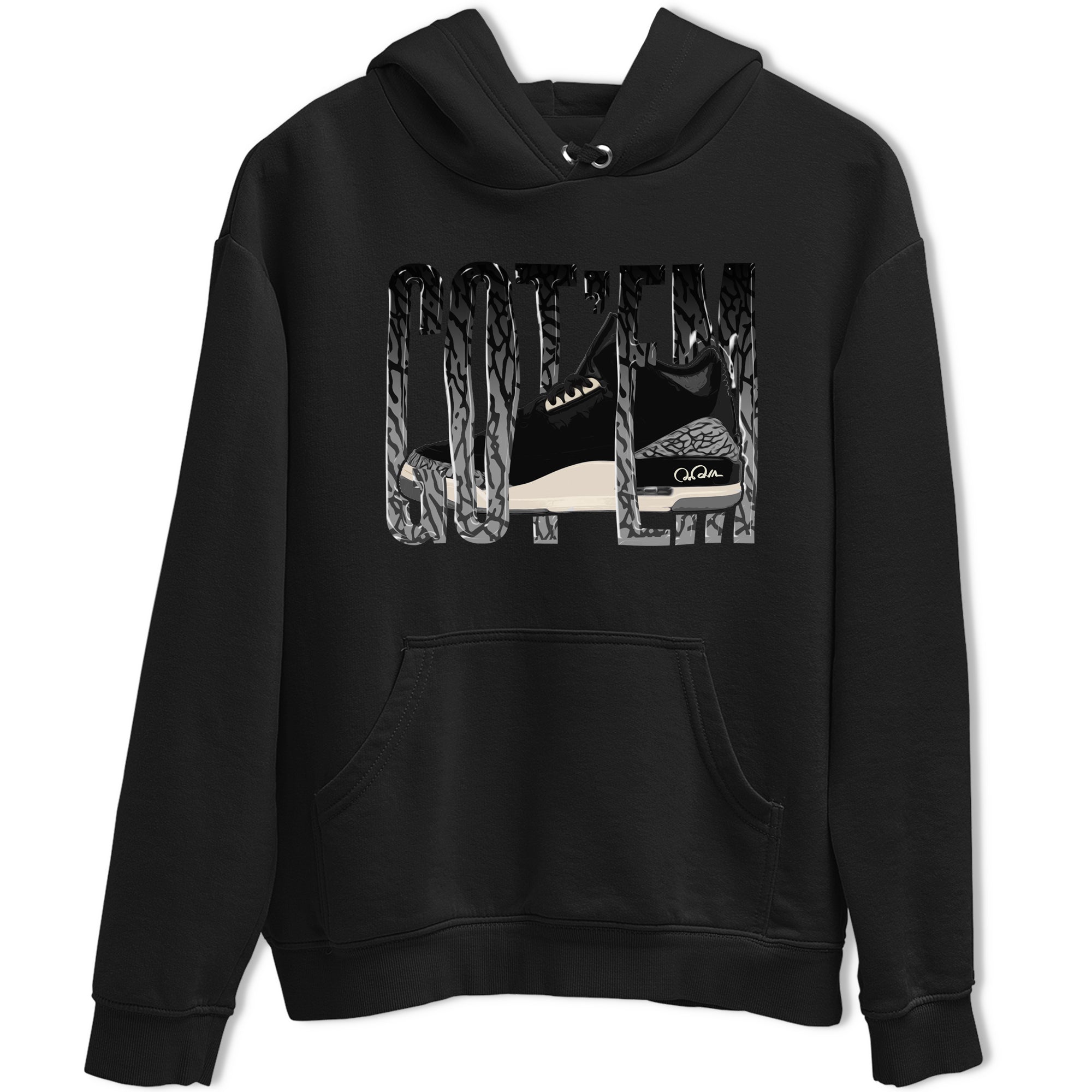 Wiggling Gotem snkmatch Tee - Air Jordan 3 Off Noir