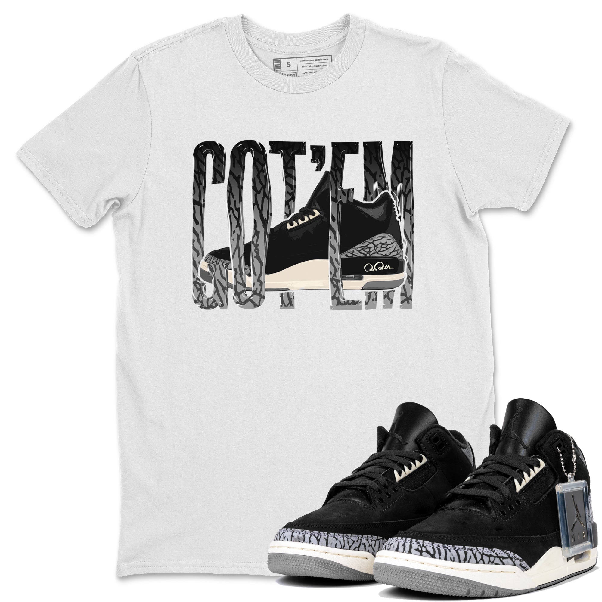 Wiggling Gotem snkmatch Tee - Air Jordan 3 Off Noir