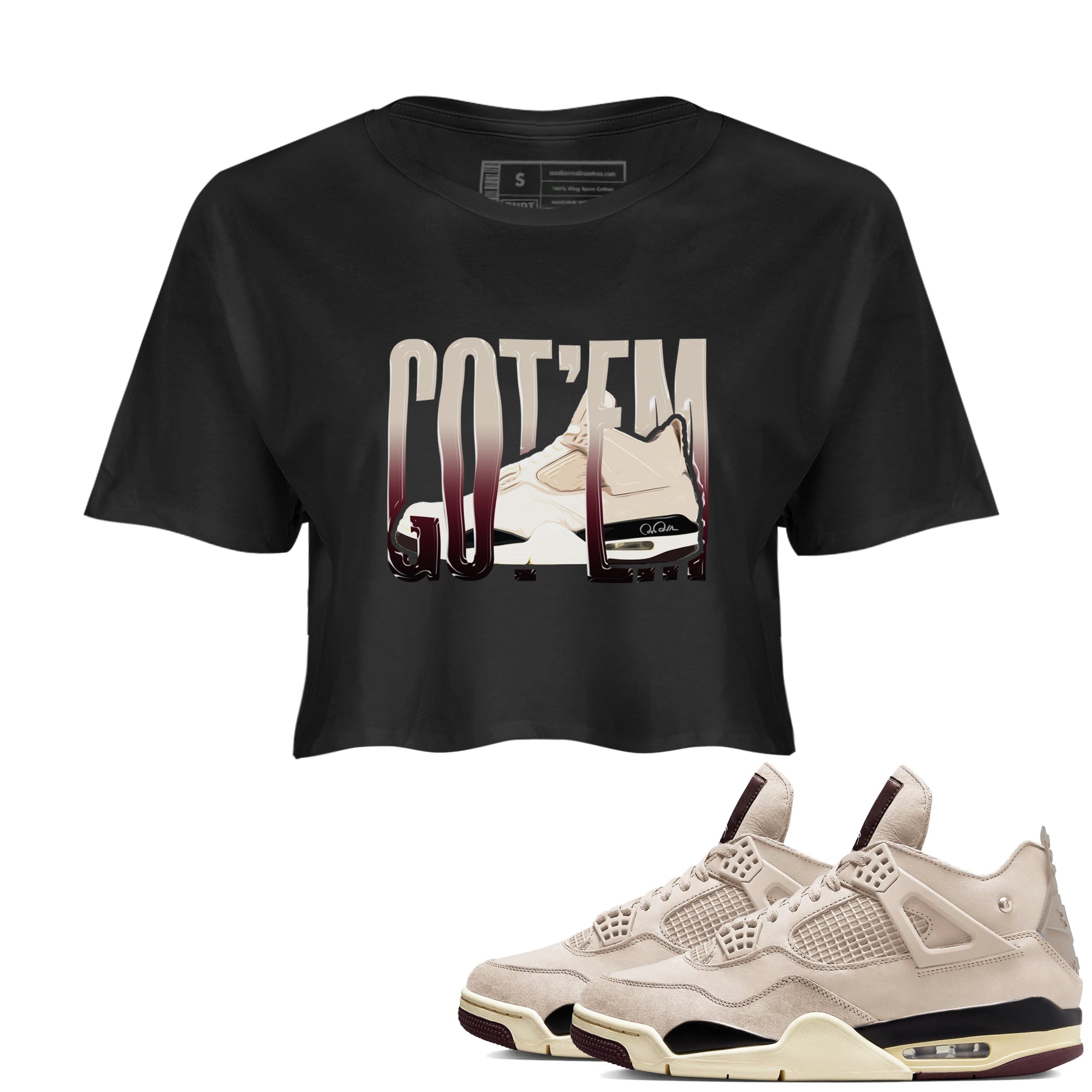 Wiggling Gotem snkmatch Women's Top - Air Jordan 4 A Ma Maniere x Fossil Stone