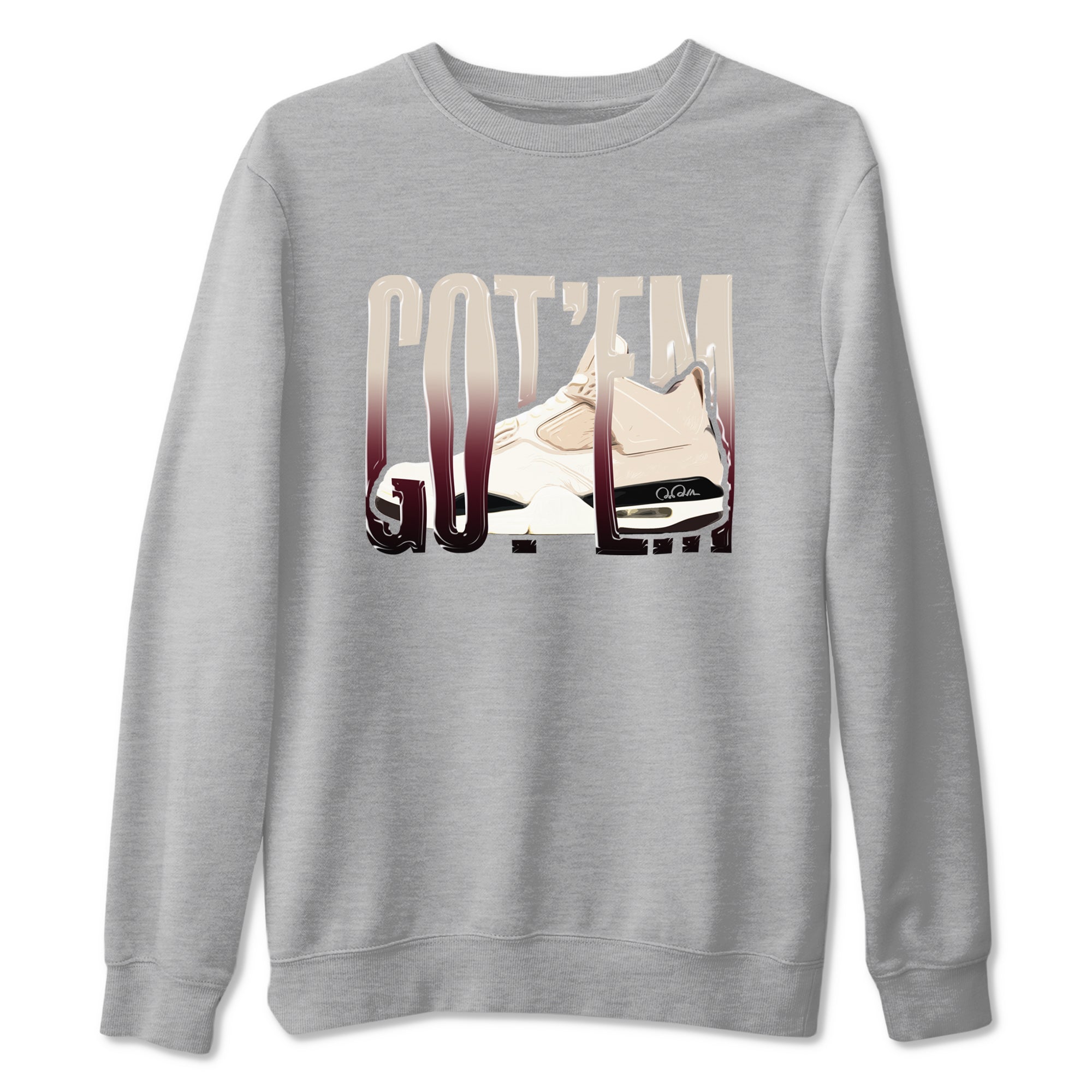 Wiggling Gotem snkmatch Tees - Air Jordan 4 A Ma Maniere x Fossil Stone