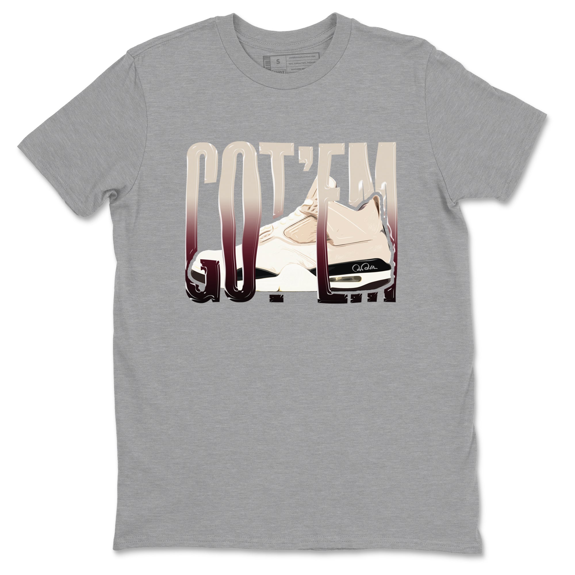 Wiggling Gotem snkmatch Tees - Air Jordan 4 A Ma Maniere x Fossil Stone