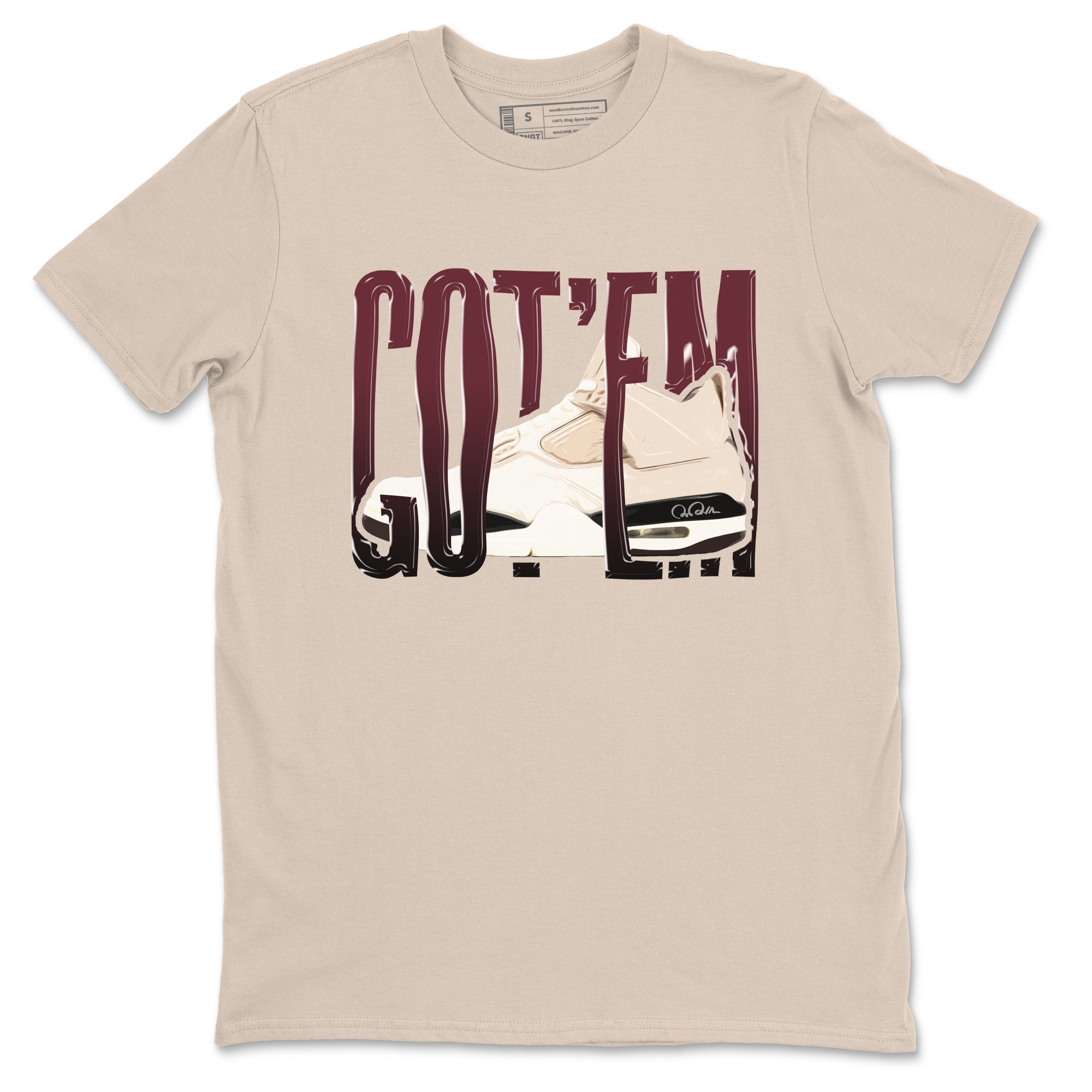 Wiggling Gotem snkmatch Tees - Air Jordan 4 A Ma Maniere x Fossil Stone