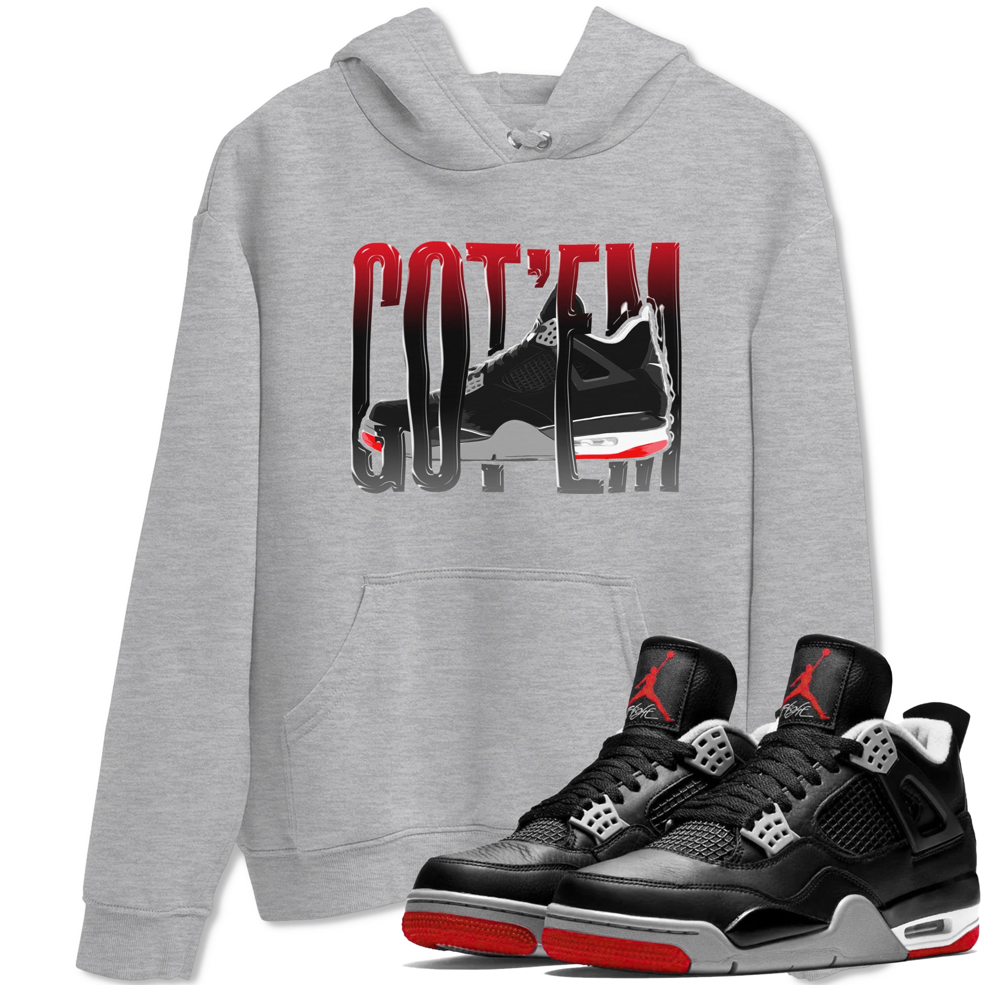 Wiggling Gotem snkmatch Tee - Air Jordan 4 Bred Reimagined