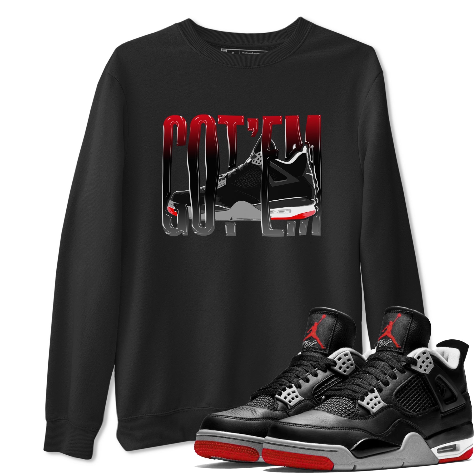 Wiggling Gotem snkmatch Tee - Air Jordan 4 Bred Reimagined