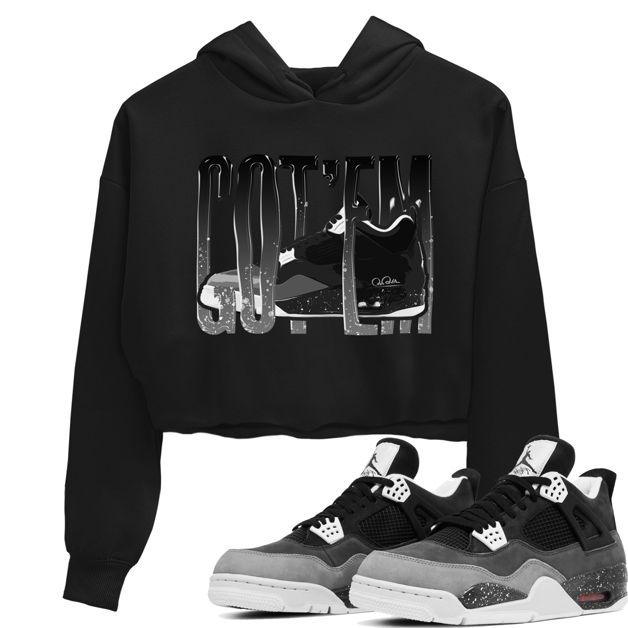 Wiggling Gotem snkmatch Women's Top - Air Jordan 4 Fear