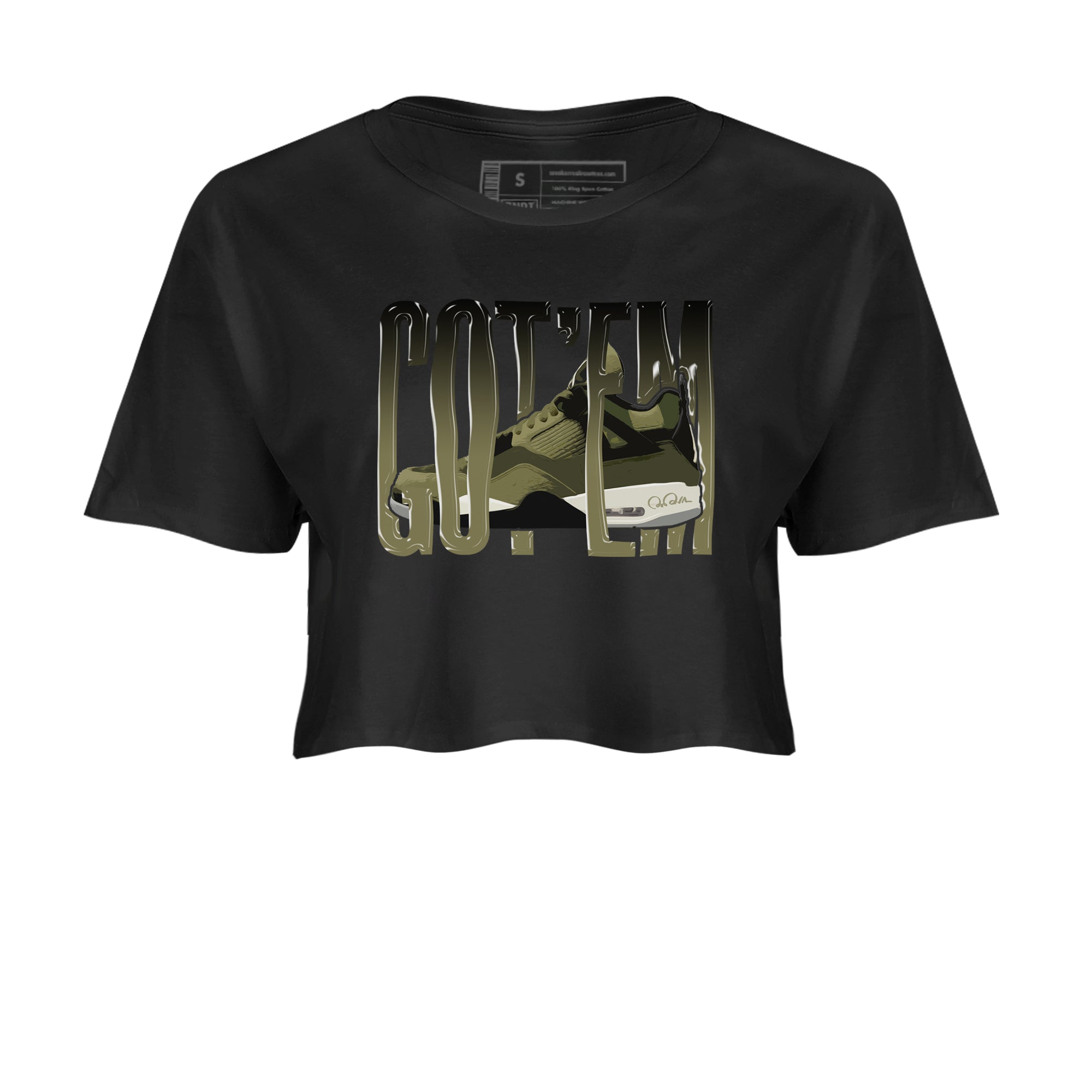 Wiggling Gotem snkmatch Women's Top - Air Jordan 4 Medium Olive