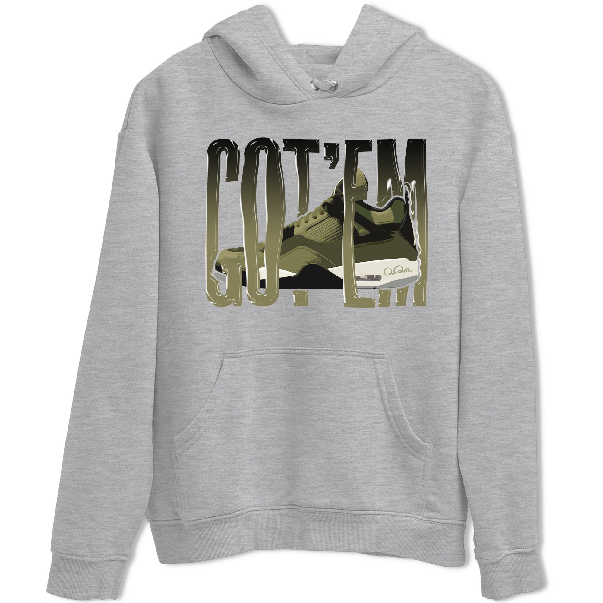 Wiggling Gotem snkmatch Tee - Air Jordan 4 Medium Olive