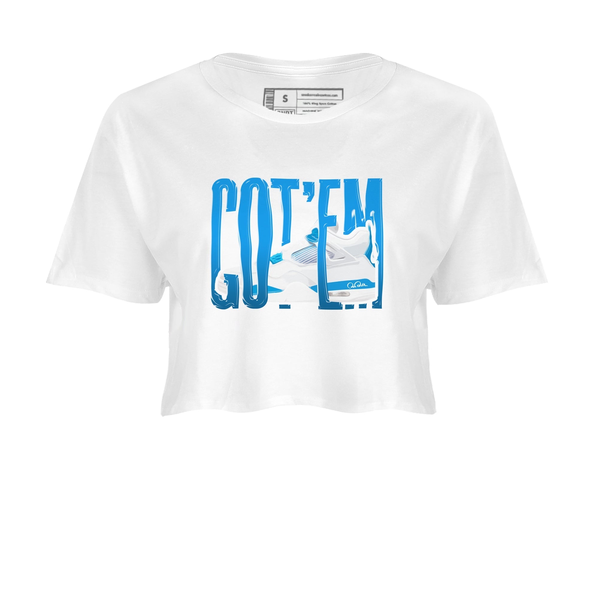Wiggling Gotem snkmatch Women's Top - Air Jordan 4 Military Blue