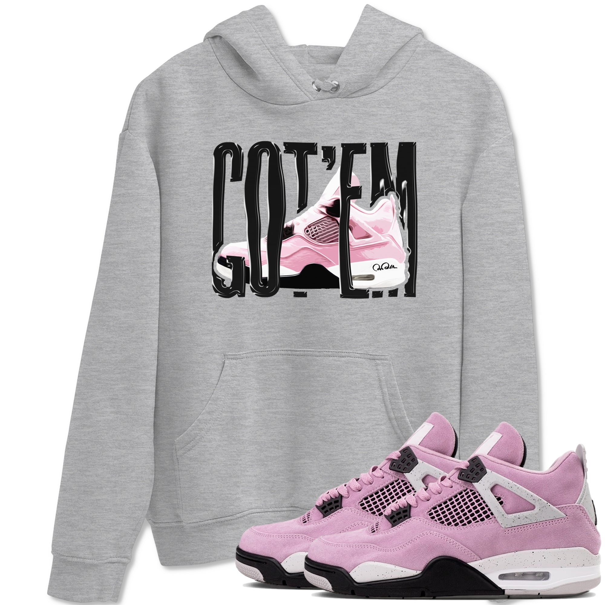 Wiggling Gotem snkmatch Tees - Air Jordan 4 Orchid