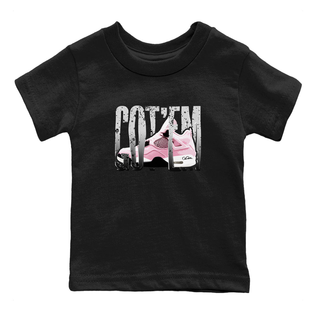 Wiggling Gotem snkmatch Tees Kids - Air Jordan 4 Orchid