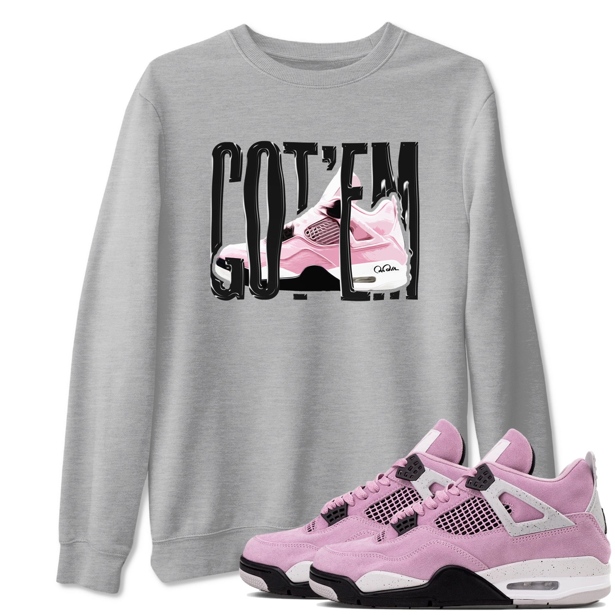 Wiggling Gotem snkmatch Tees - Air Jordan 4 Orchid