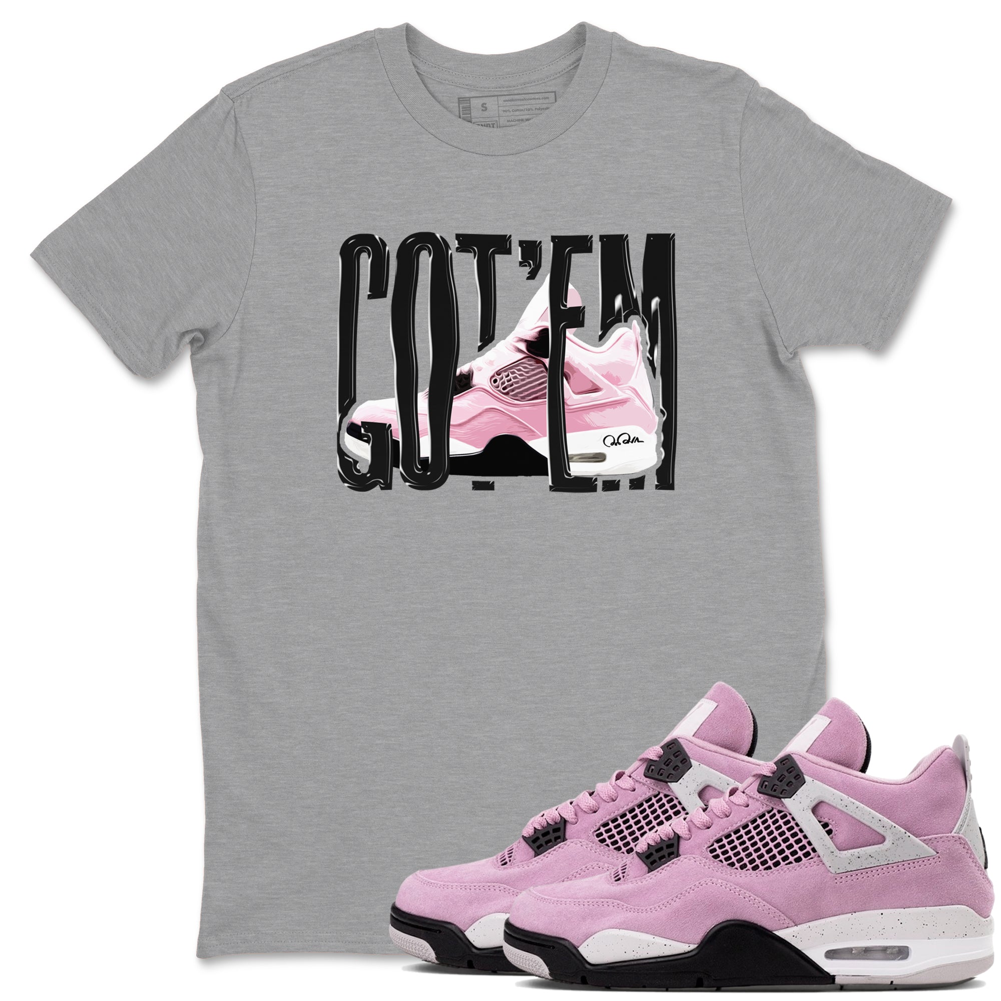 Wiggling Gotem snkmatch Tees - Air Jordan 4 Orchid