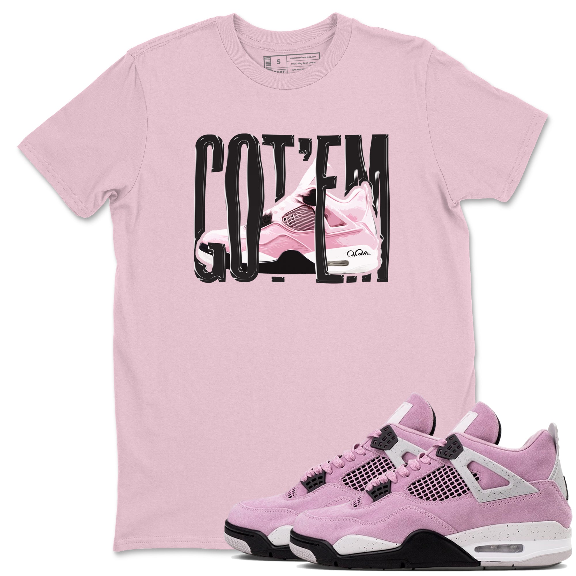 Wiggling Gotem snkmatch Tees - Air Jordan 4 Orchid