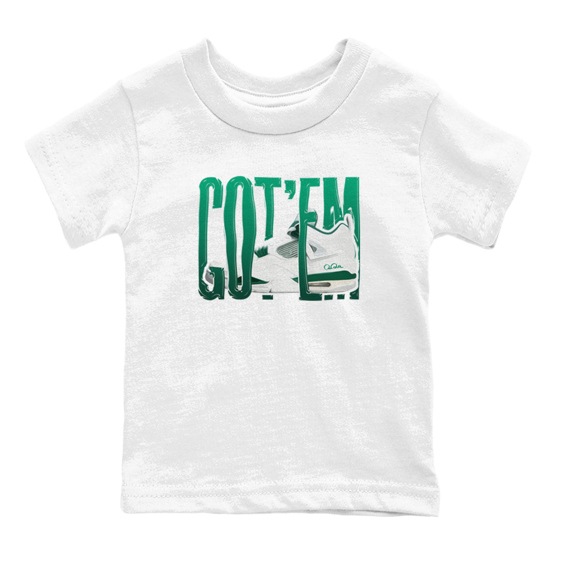 Wiggling Gotem snkmatch Tees Kids - Air Jordan 4 Oxidized Green