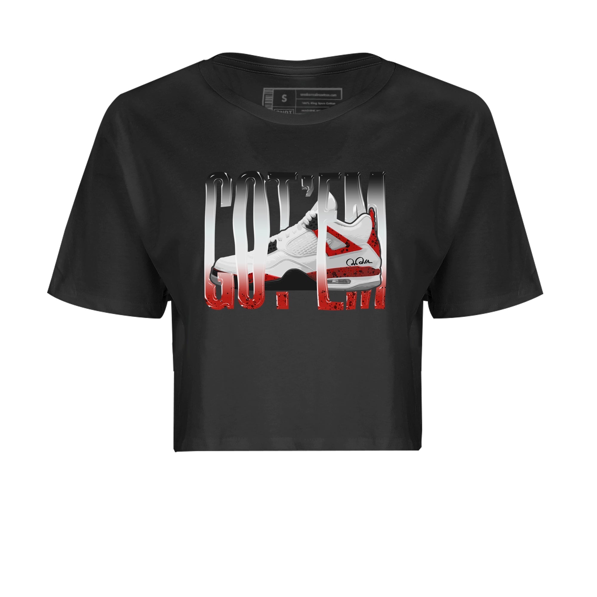 Wiggling Gotem Women's Tops - Air Jordan 4 Red Cement
